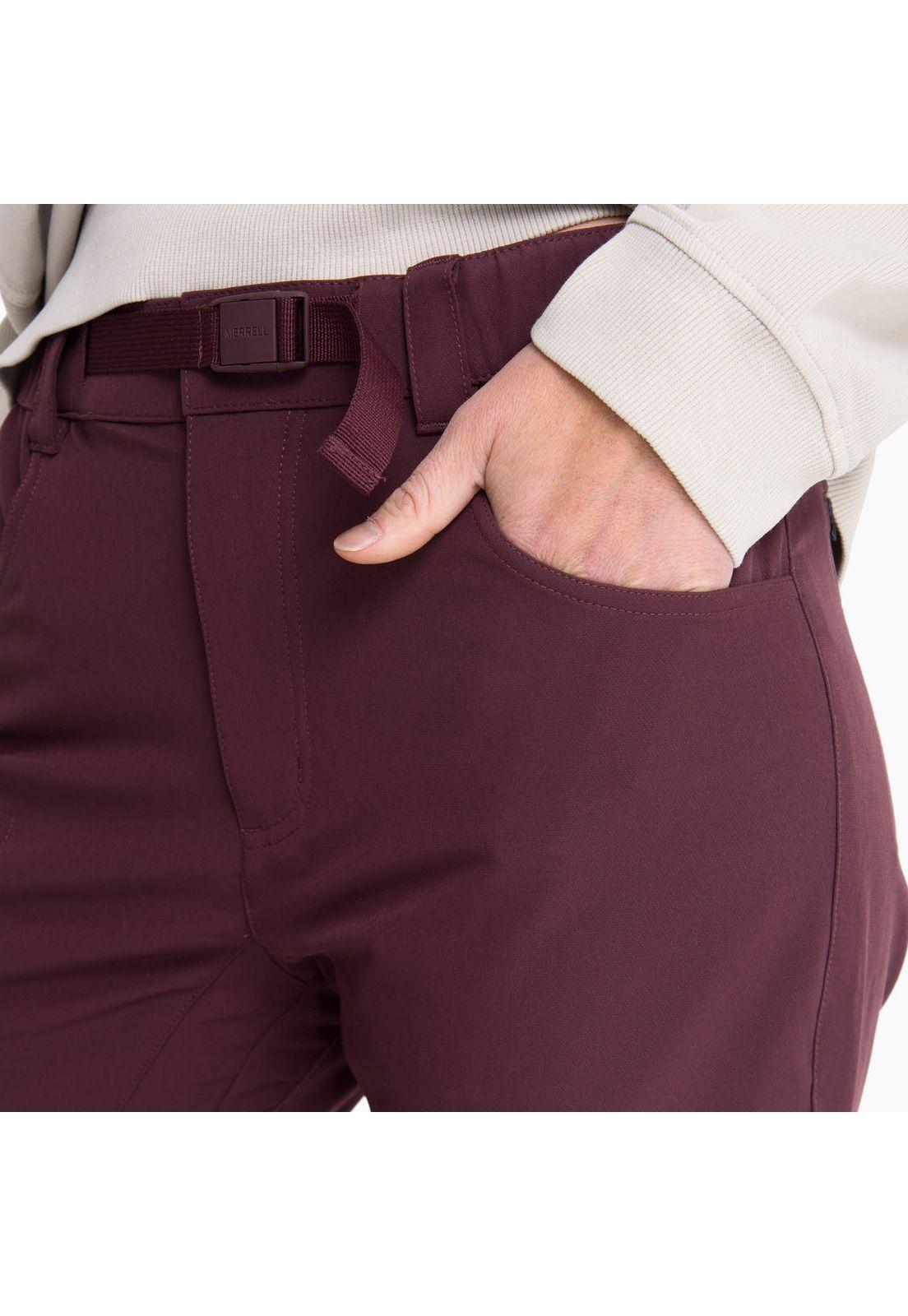 Pantalon Mujer Kaihe Burdeo-5