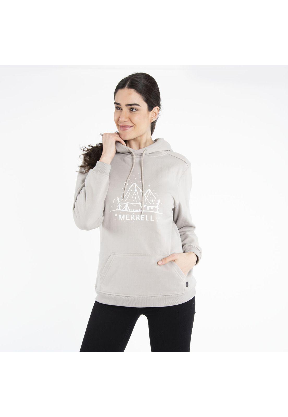 Polerón Mujer Trail Hoodie Blanco-0