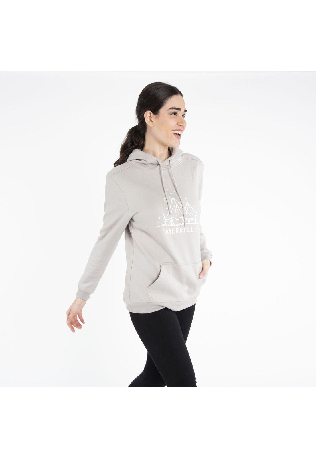 Polerón Mujer Trail Hoodie Blanco-1