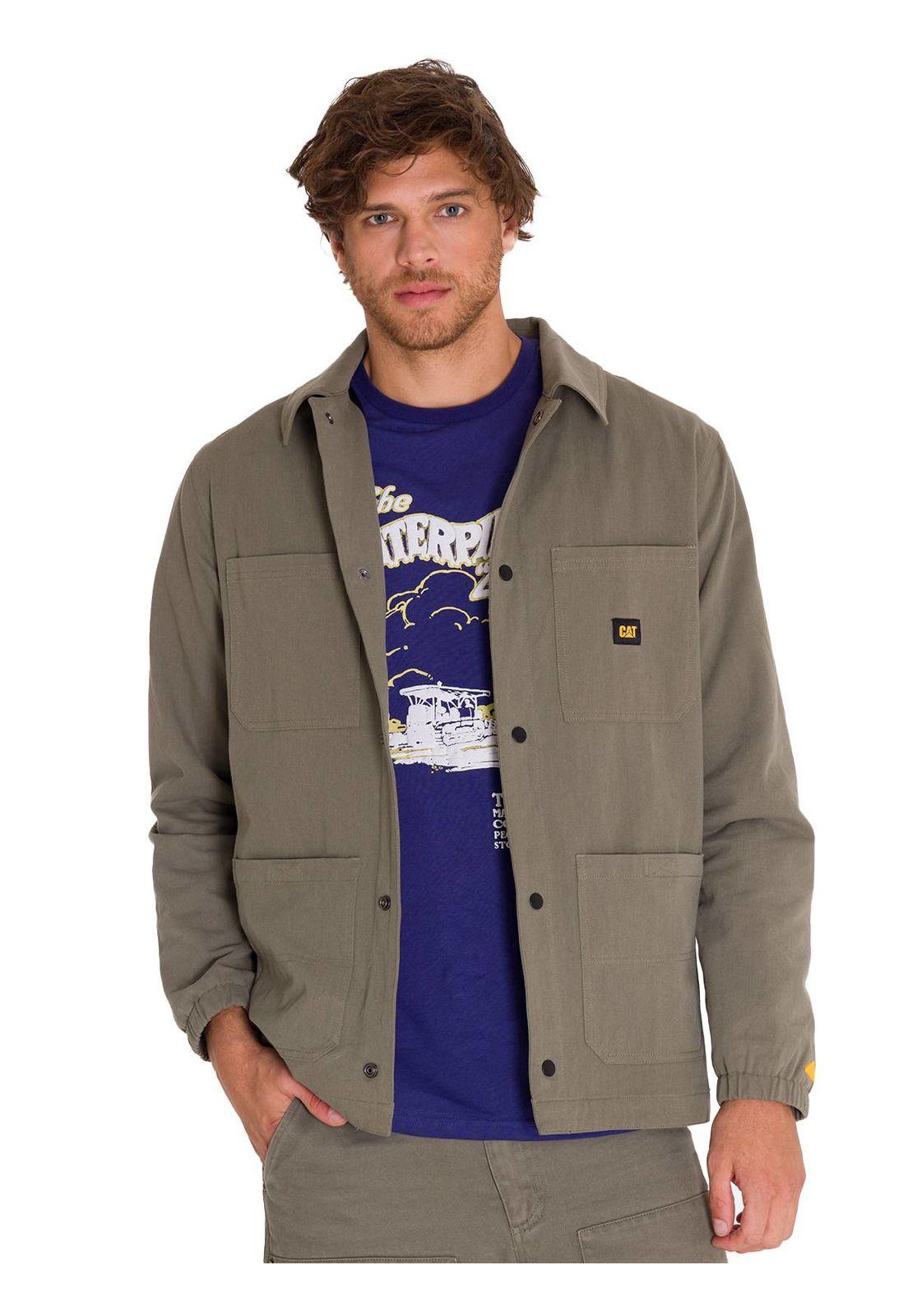 Chaqueta Casual Snap Front Coach Hombre Verde-0