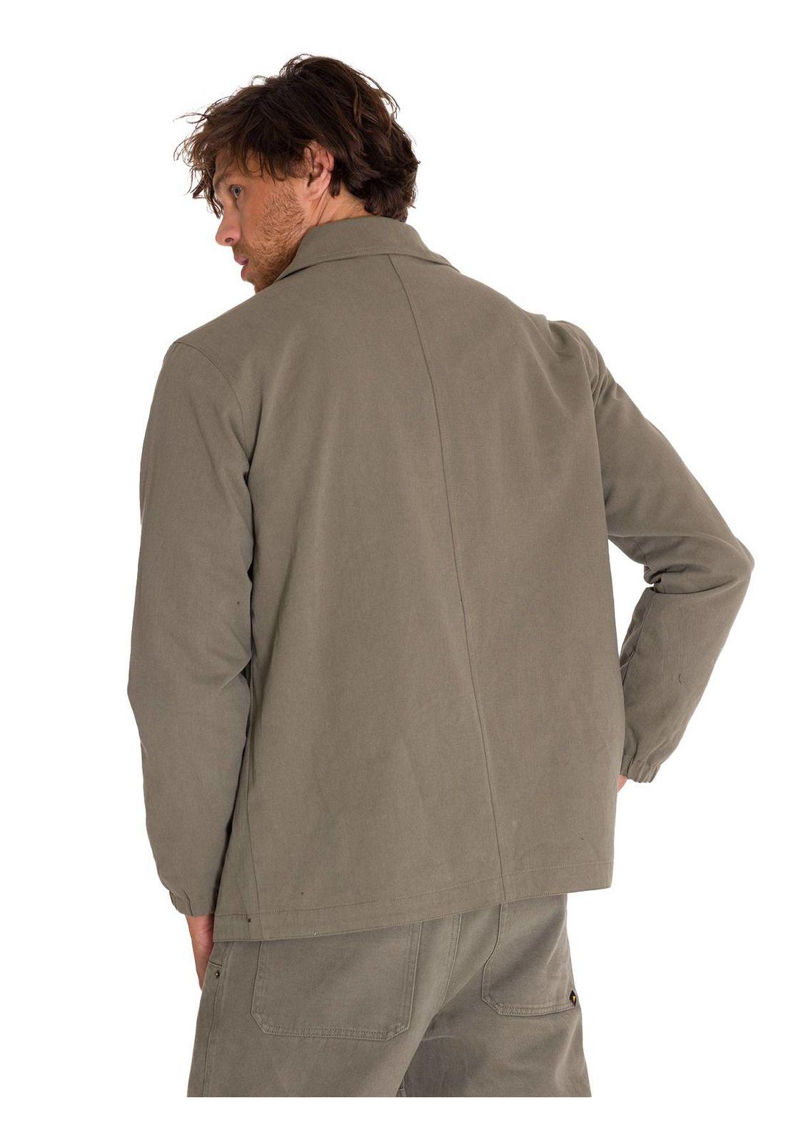 Chaqueta Casual Snap Front Coach Hombre Verde-3
