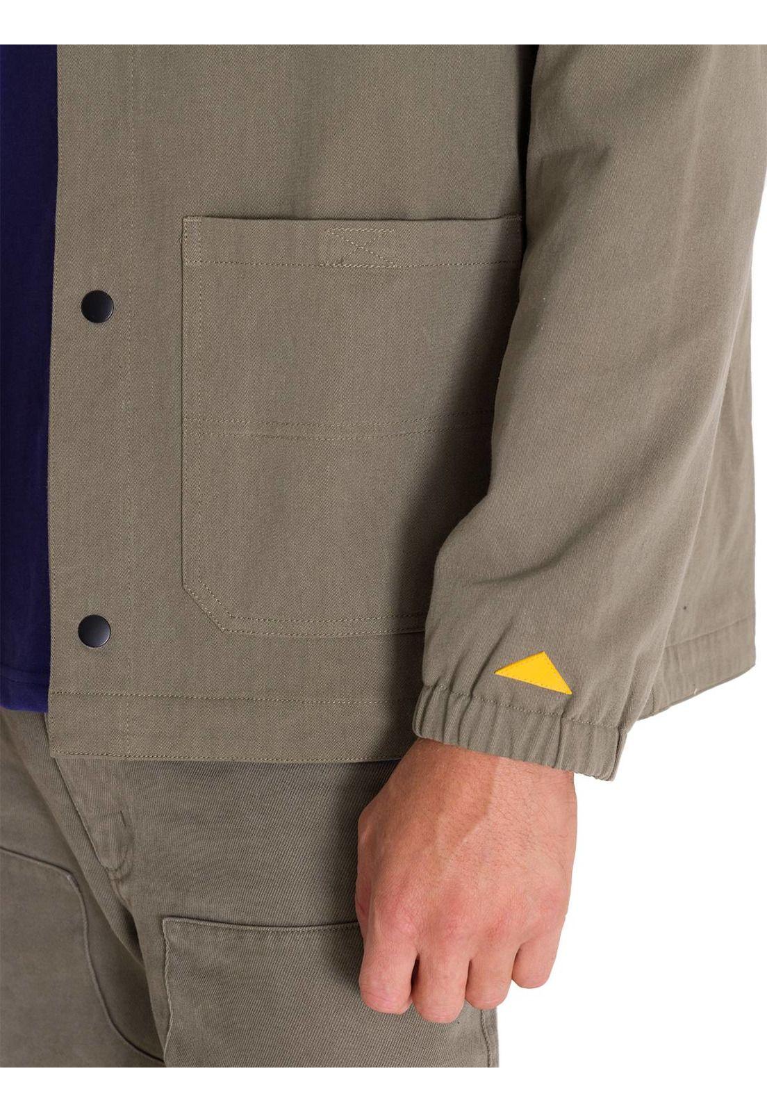 Chaqueta Casual Snap Front Coach Hombre Verde-5