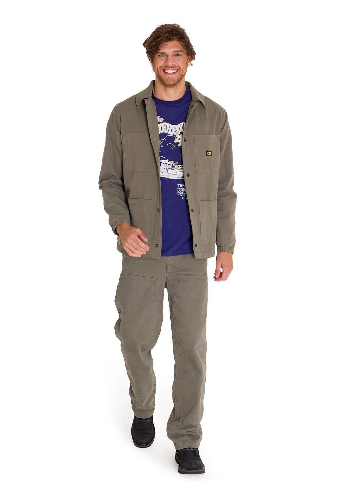 Chaqueta Casual Snap Front Coach Hombre Verde-6