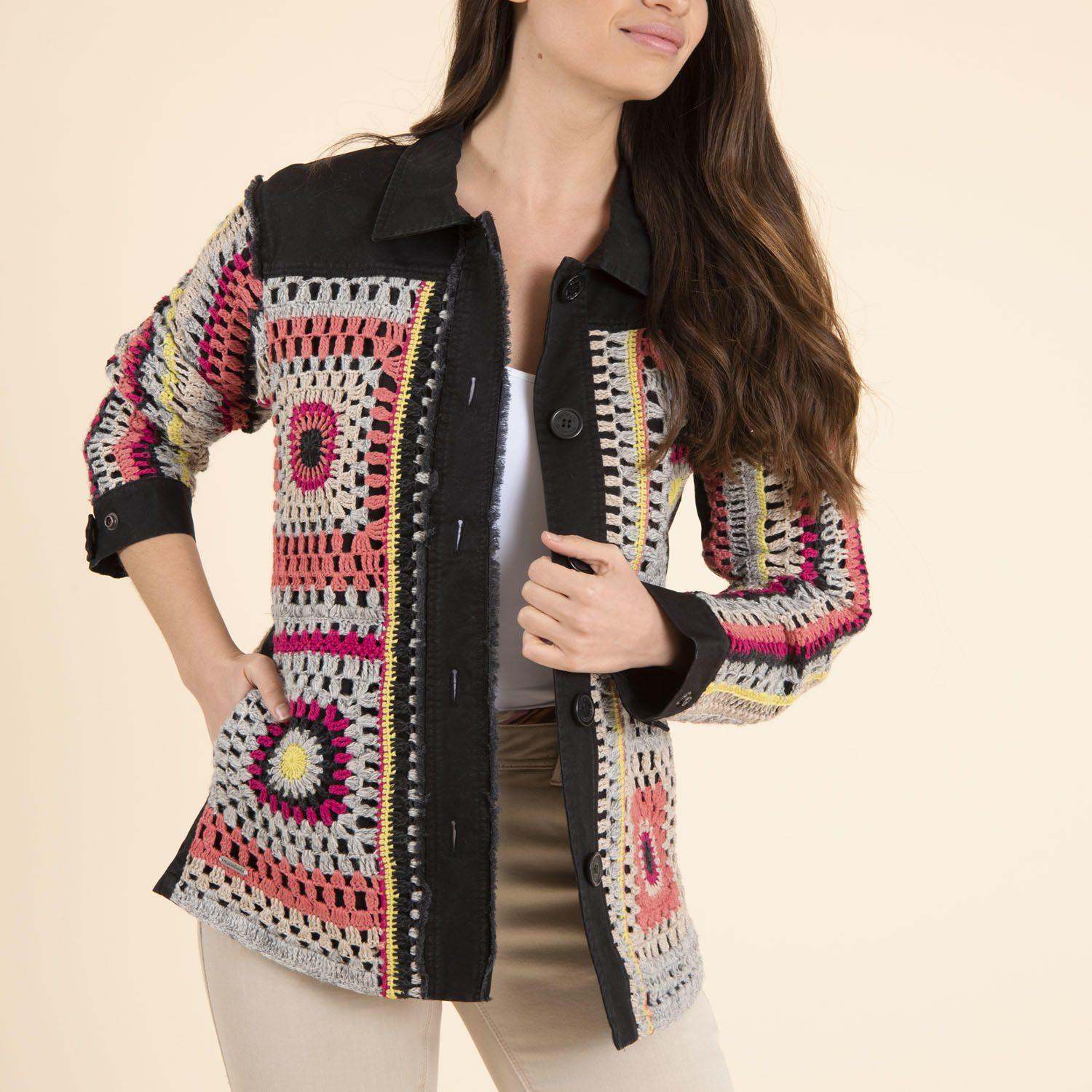Chaqueta Algodón Orgánico Mujer Leonia Negro-1
