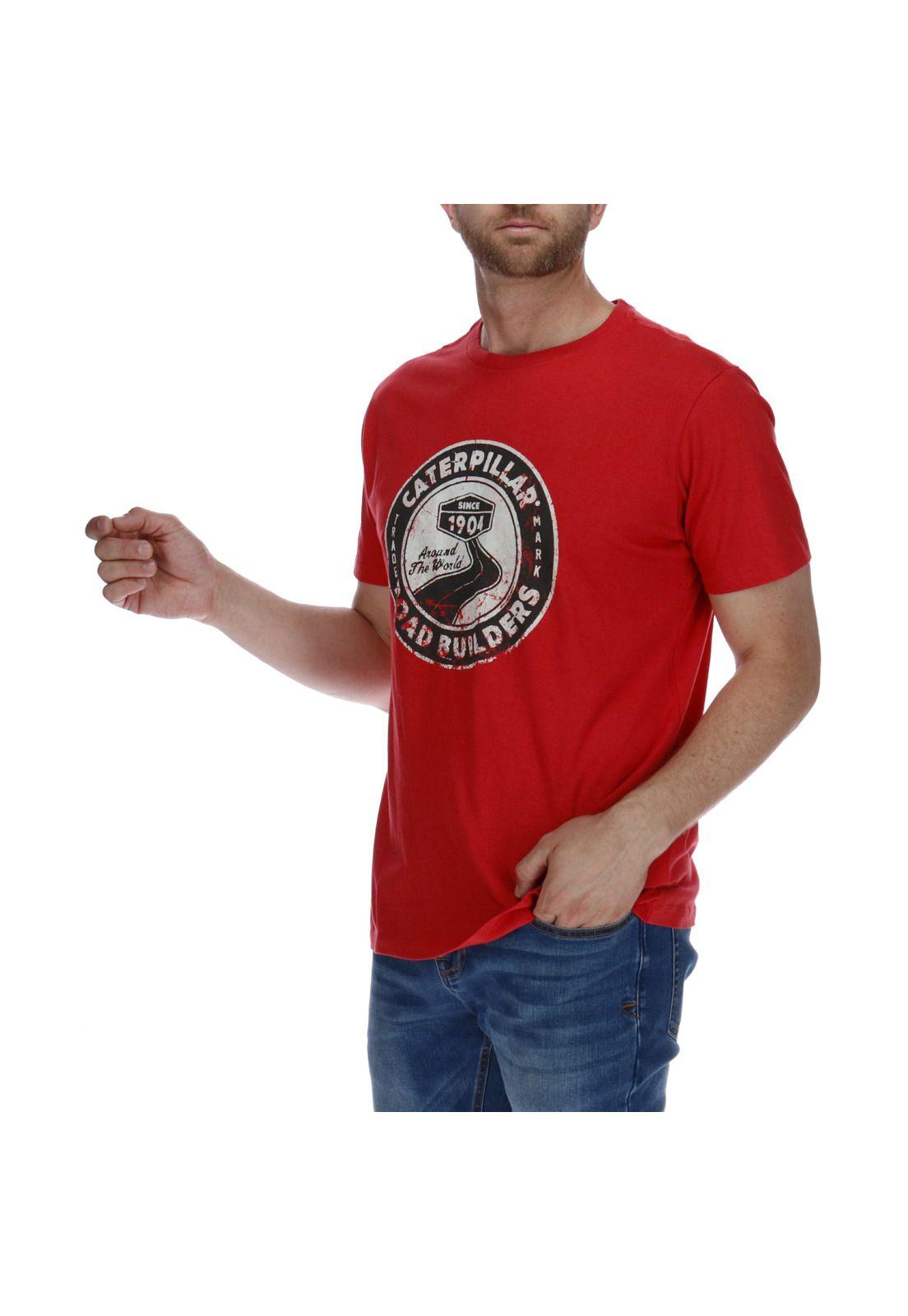 Polera Mc Hombre Vintage Road Tee Algodón Rojo-1