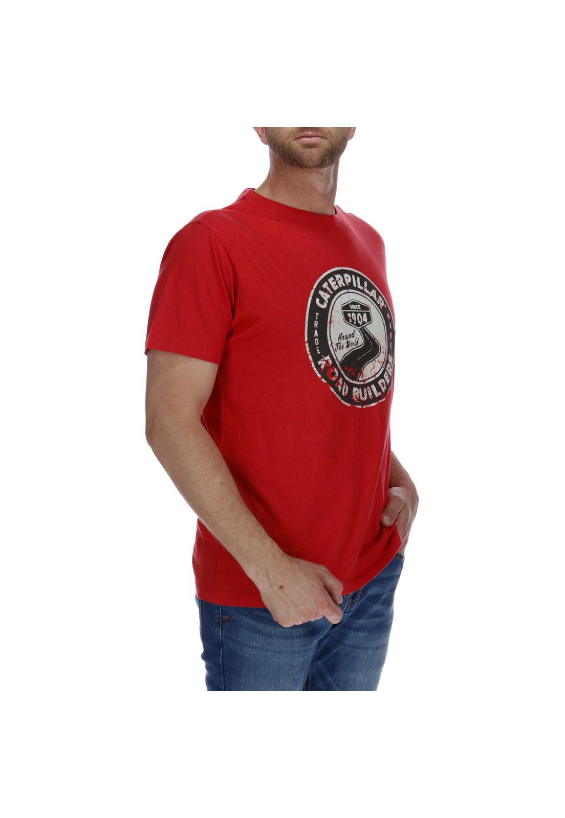 Polera Mc Hombre Vintage Road Tee Algodón Rojo-3