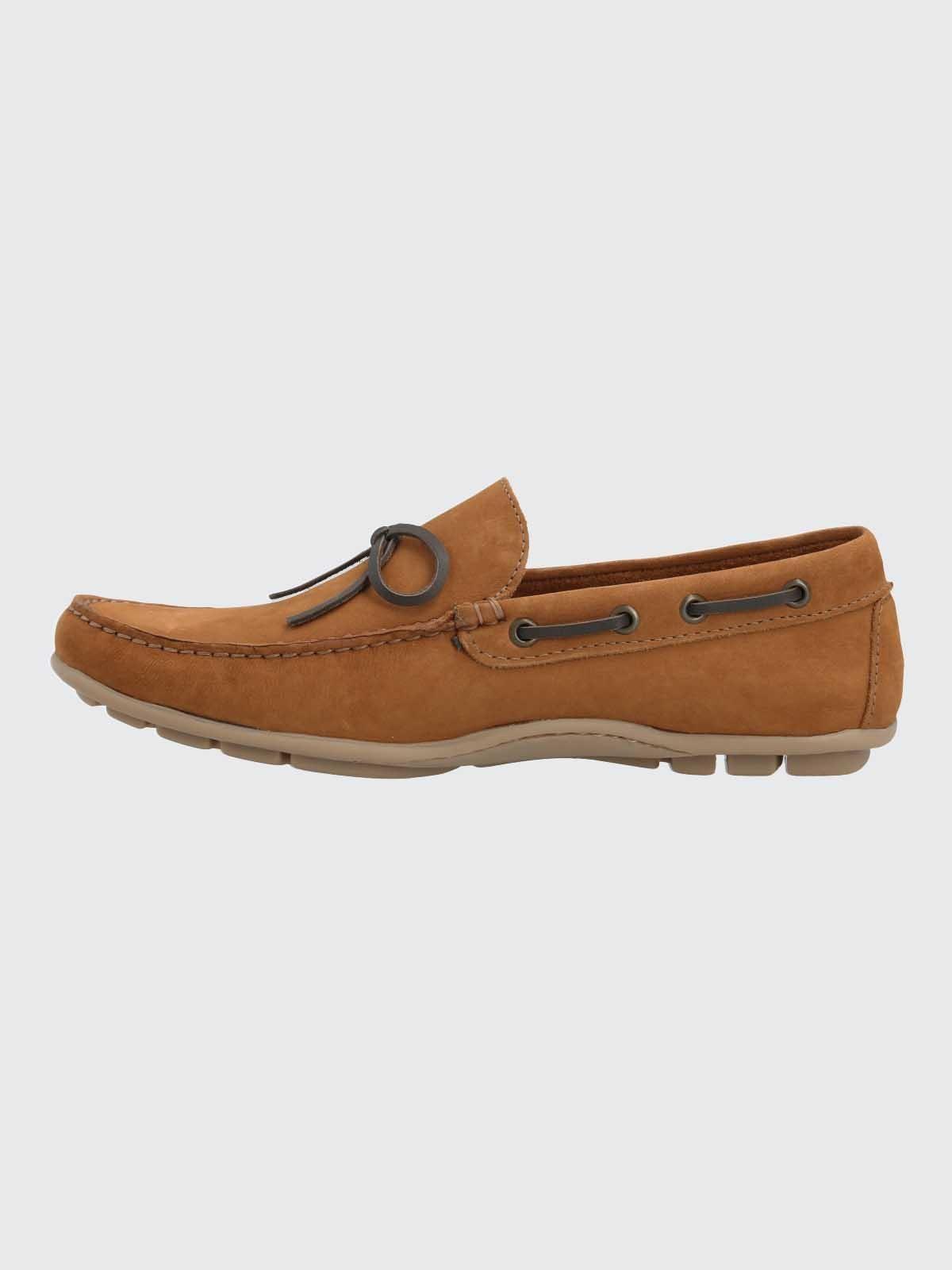 Mocasin Cuero Hombre Croce Café-5