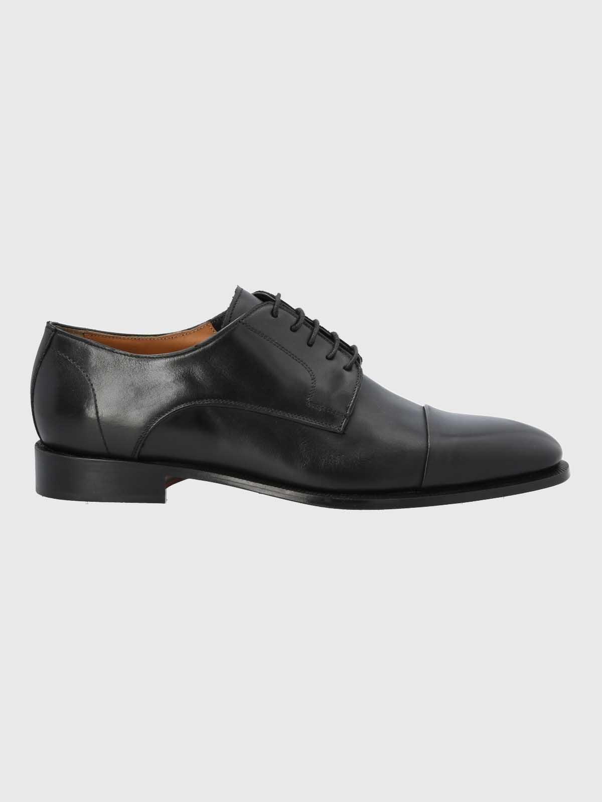 Zapato Italiano Hombre Cuero Moratii Negro-1