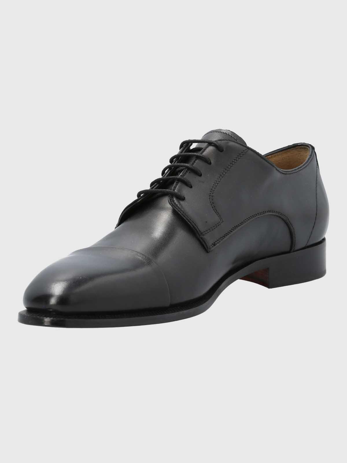 Zapato Italiano Hombre Cuero Moratii Negro-4