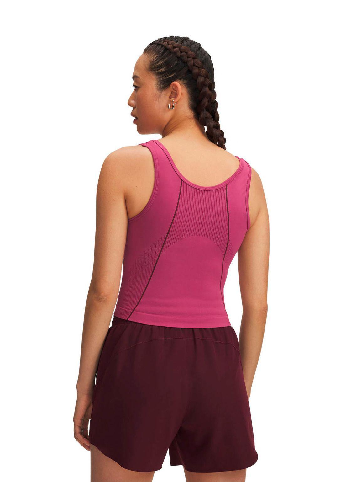 Polera Sin mangas Training  mujer Vanish Seamless rojo -1