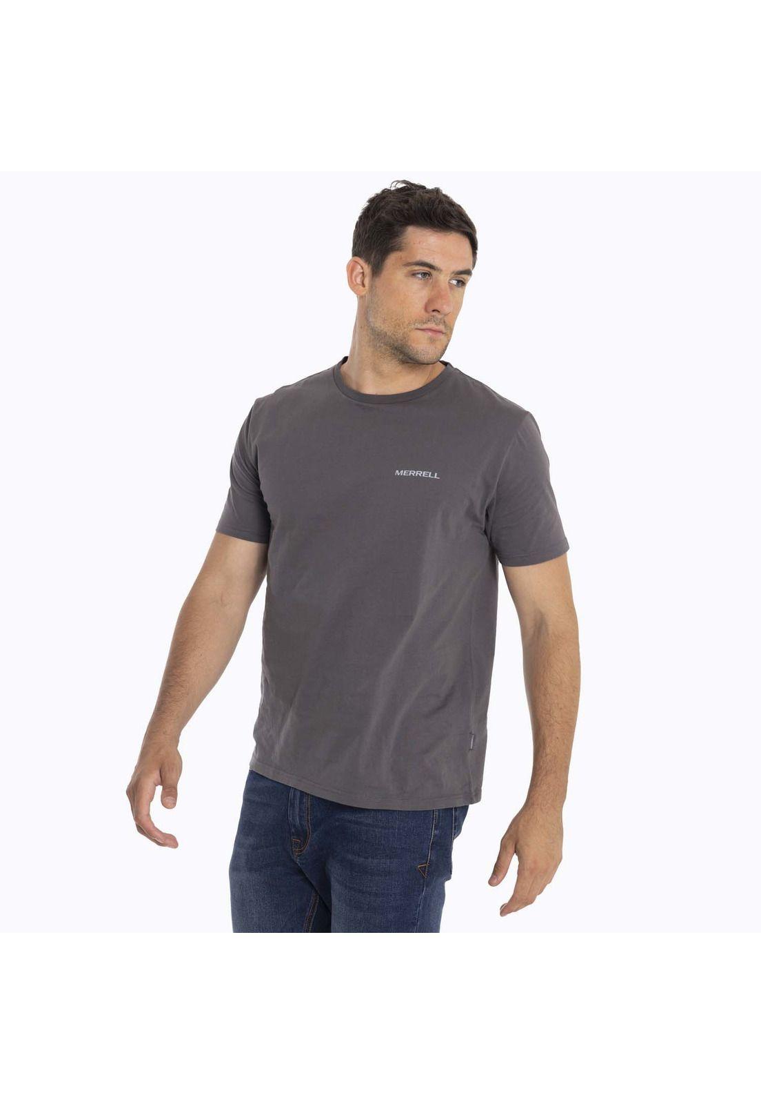 Polera Hombre Nuts Gris Merrell-3