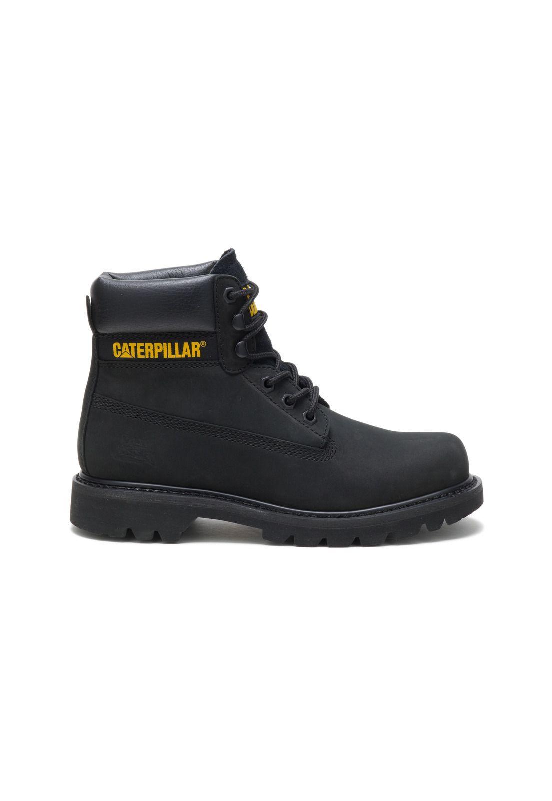 Botin Mujer Casual Colorado Negro Cat-1