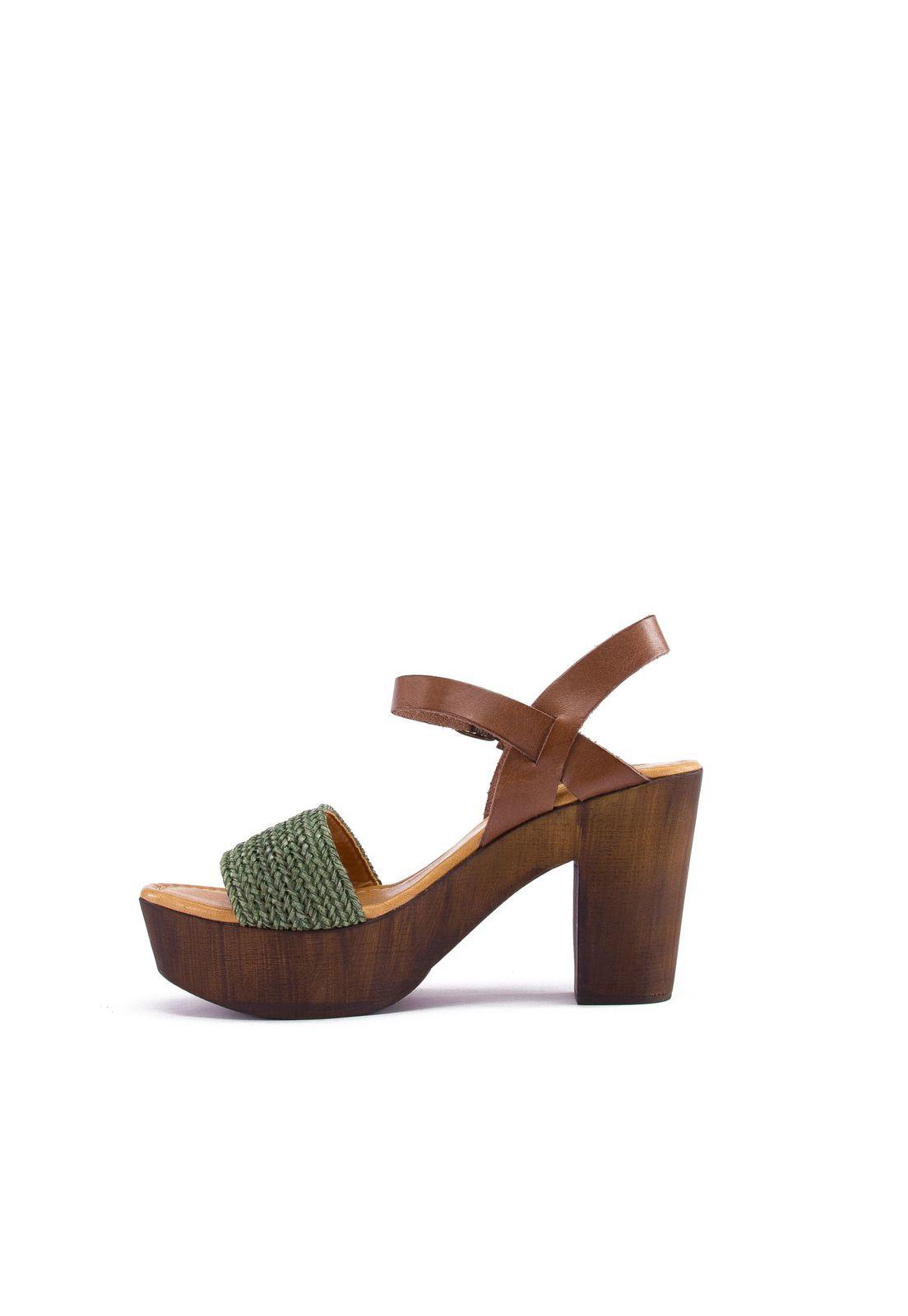 Sandalia  Aqua Casual Verde-4