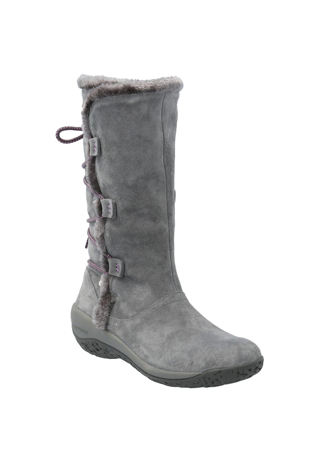 Bota Cuero Mujer Alove Gris-0