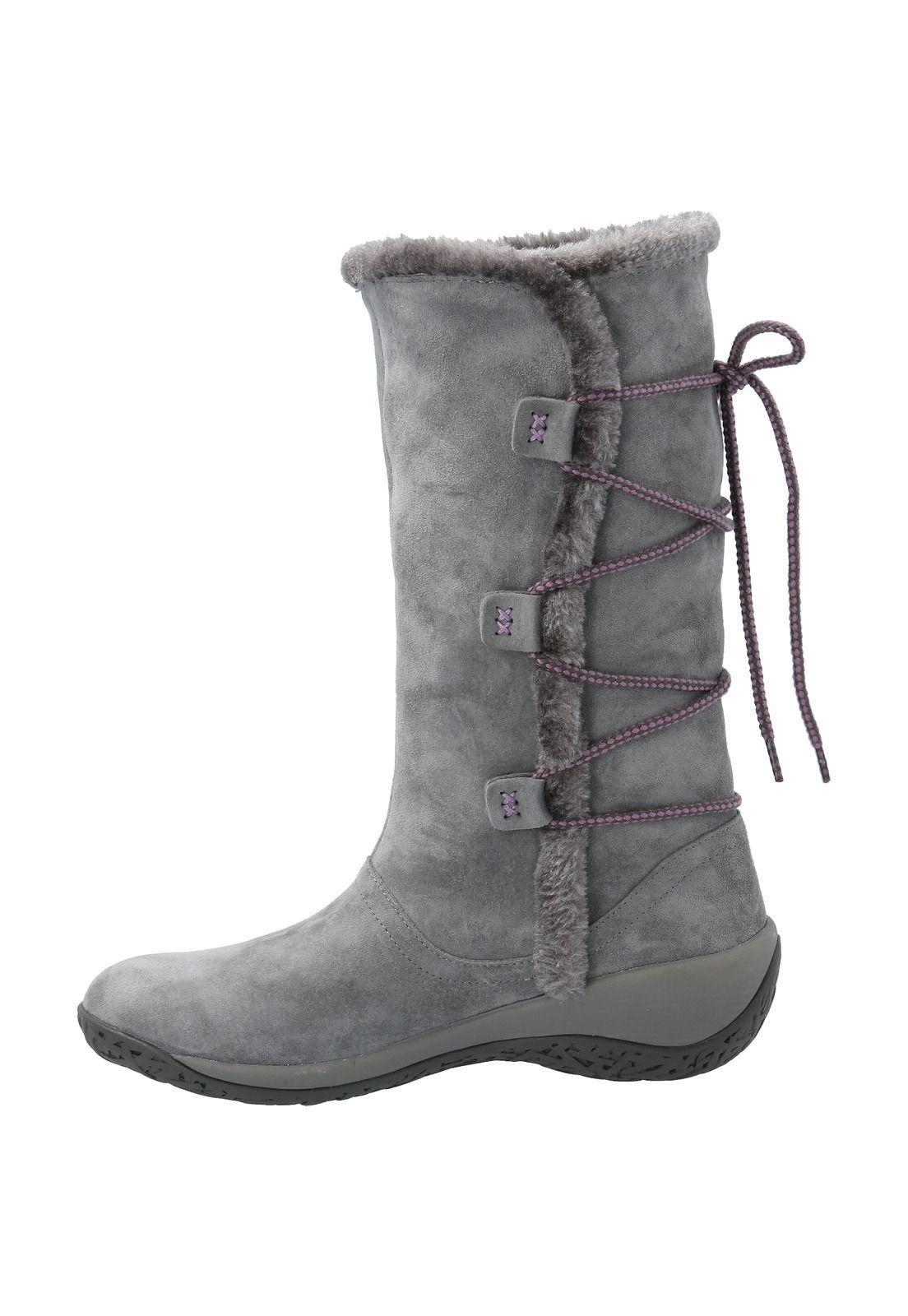 Bota Cuero Mujer Alove Gris-3
