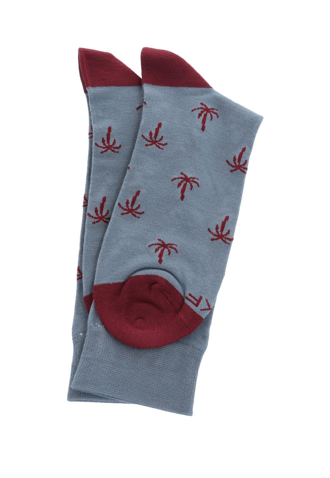 Calcetin Azul Palm Hombre-2