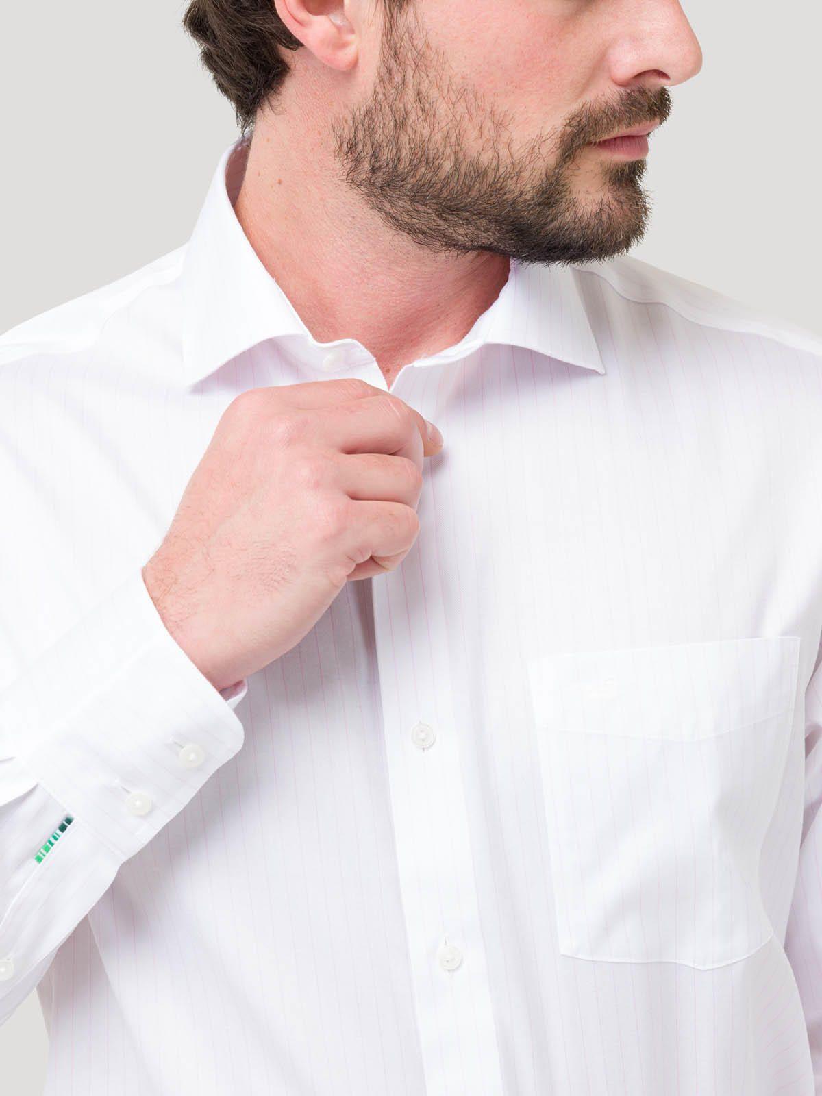 Camisa Algodón Libre de Arrugas Hombre Blanco-6