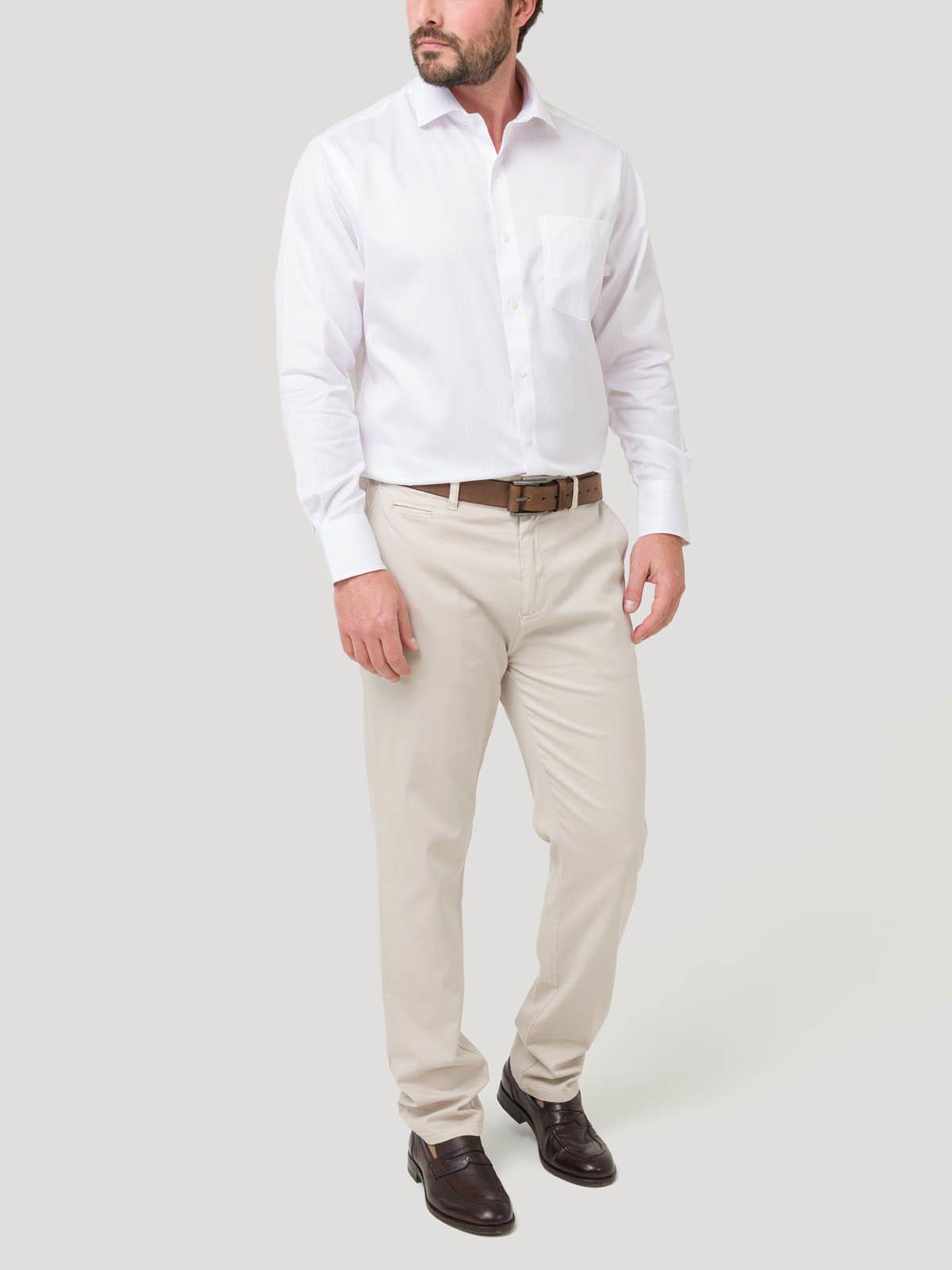 Camisa Algodón Libre de Arrugas Hombre Blanco-7