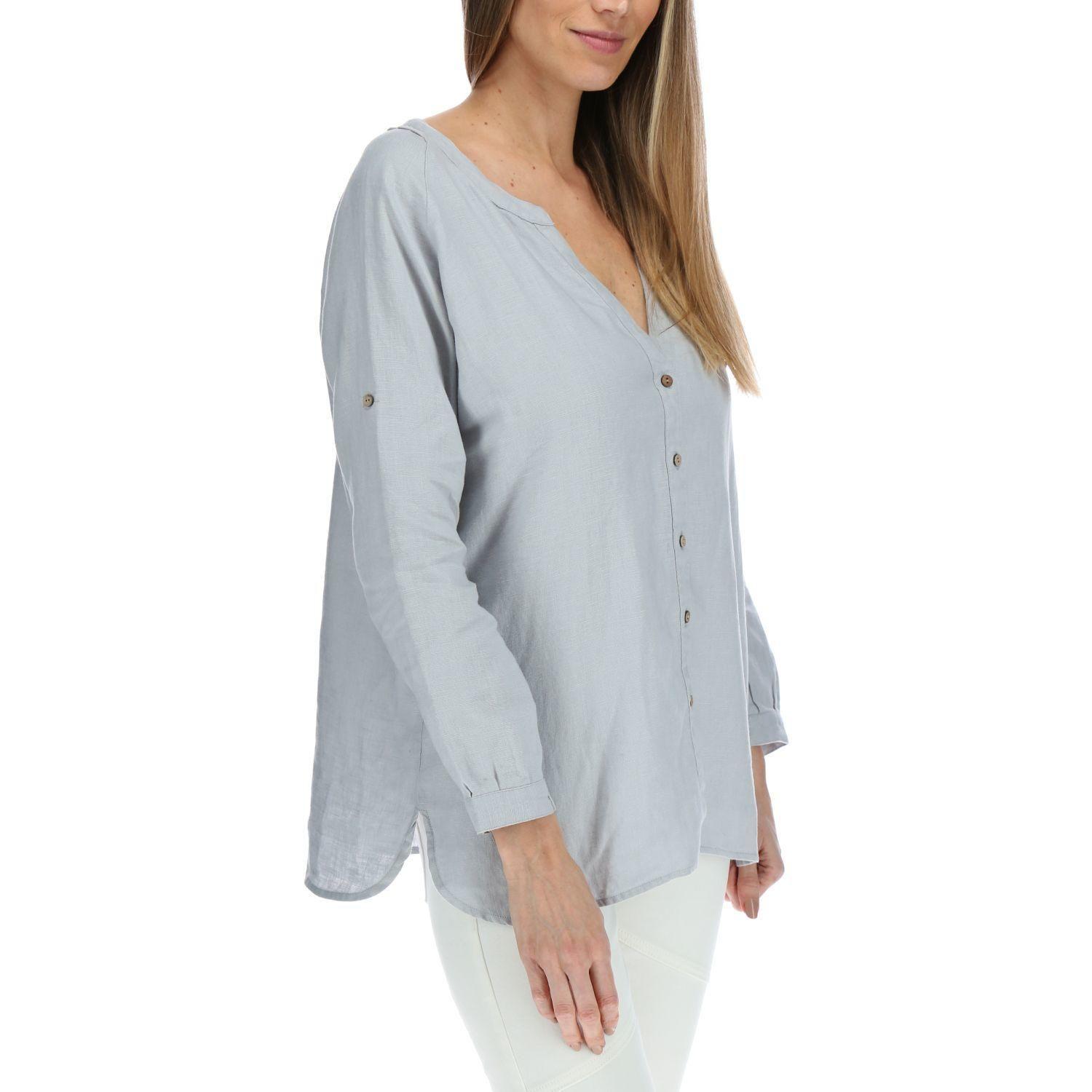Blusa Manga Larga Mujer Maite Celeste-3