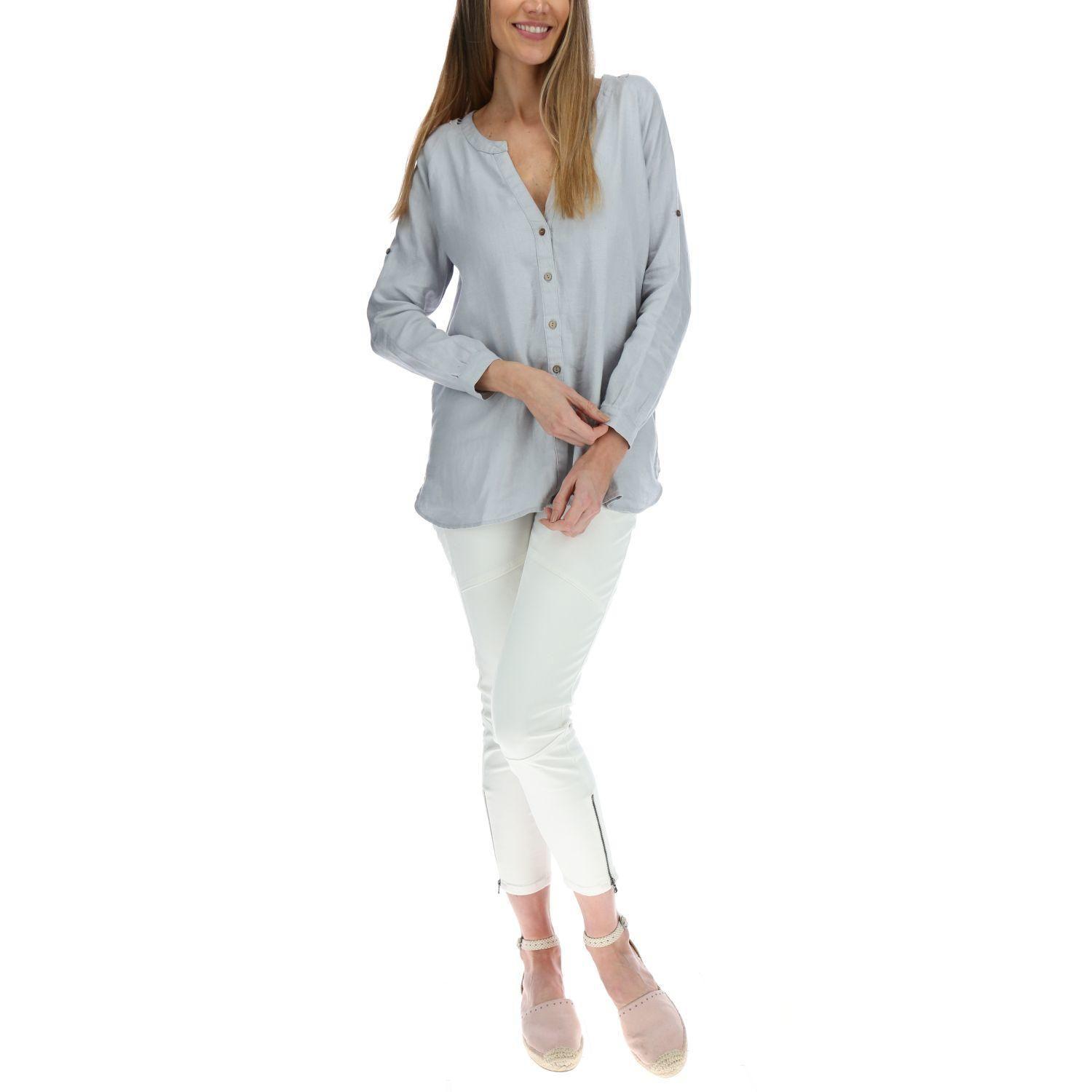 Blusa Manga Larga Mujer Maite Celeste-4