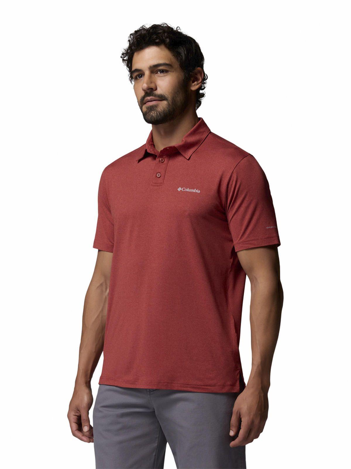 Polera Recycled Hombre Parsons Point Polo Rojo-1