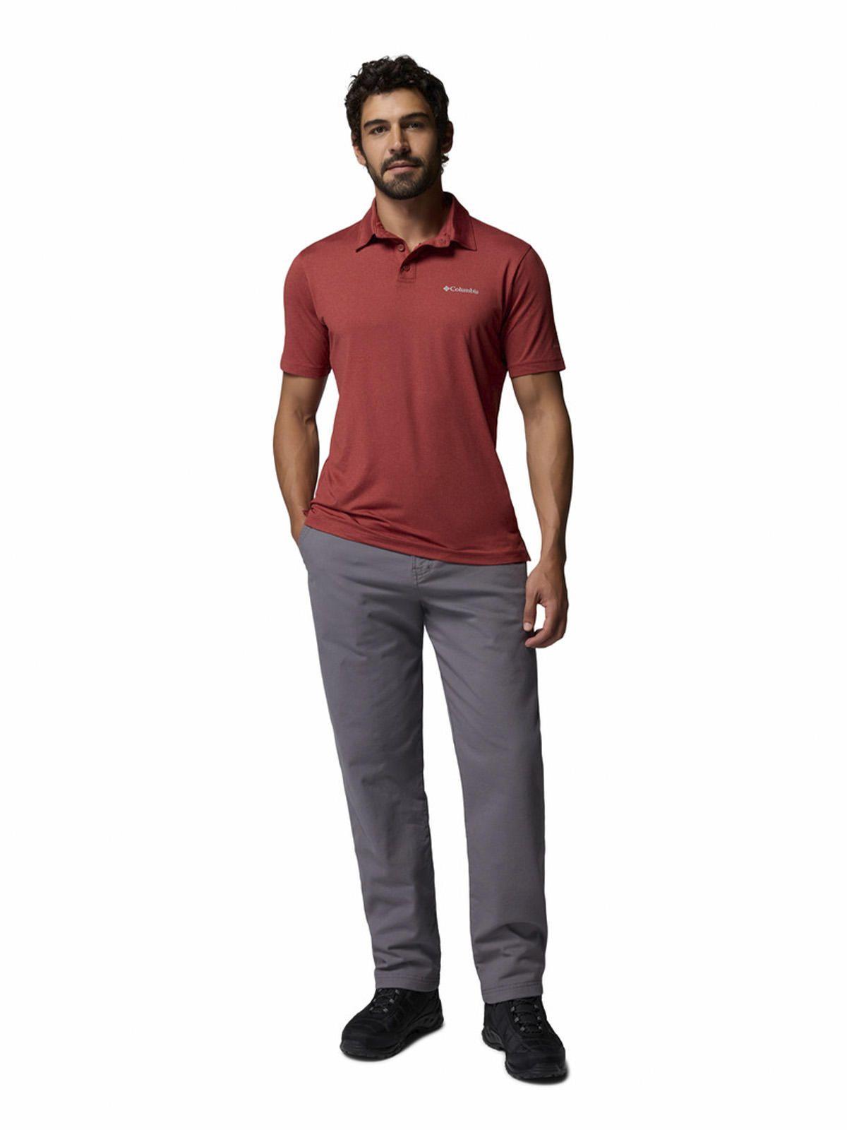 Polera Recycled Hombre Parsons Point Polo Rojo-5