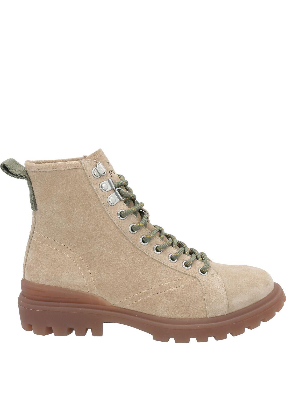Botin Cuero Mujer Blossom Taupe-1