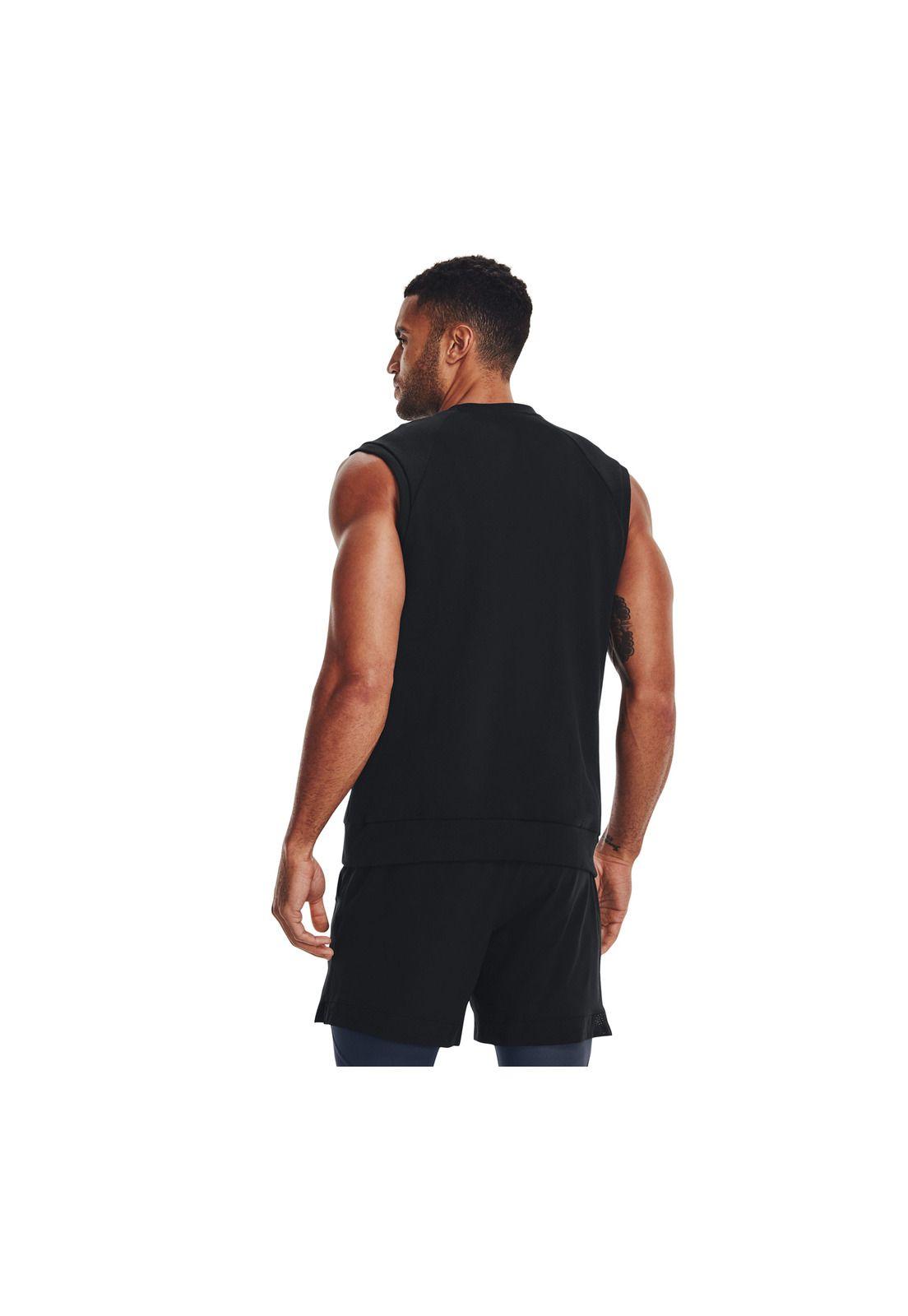 Polera S/M Train Riva Fleece Crew Negro Hombre-4