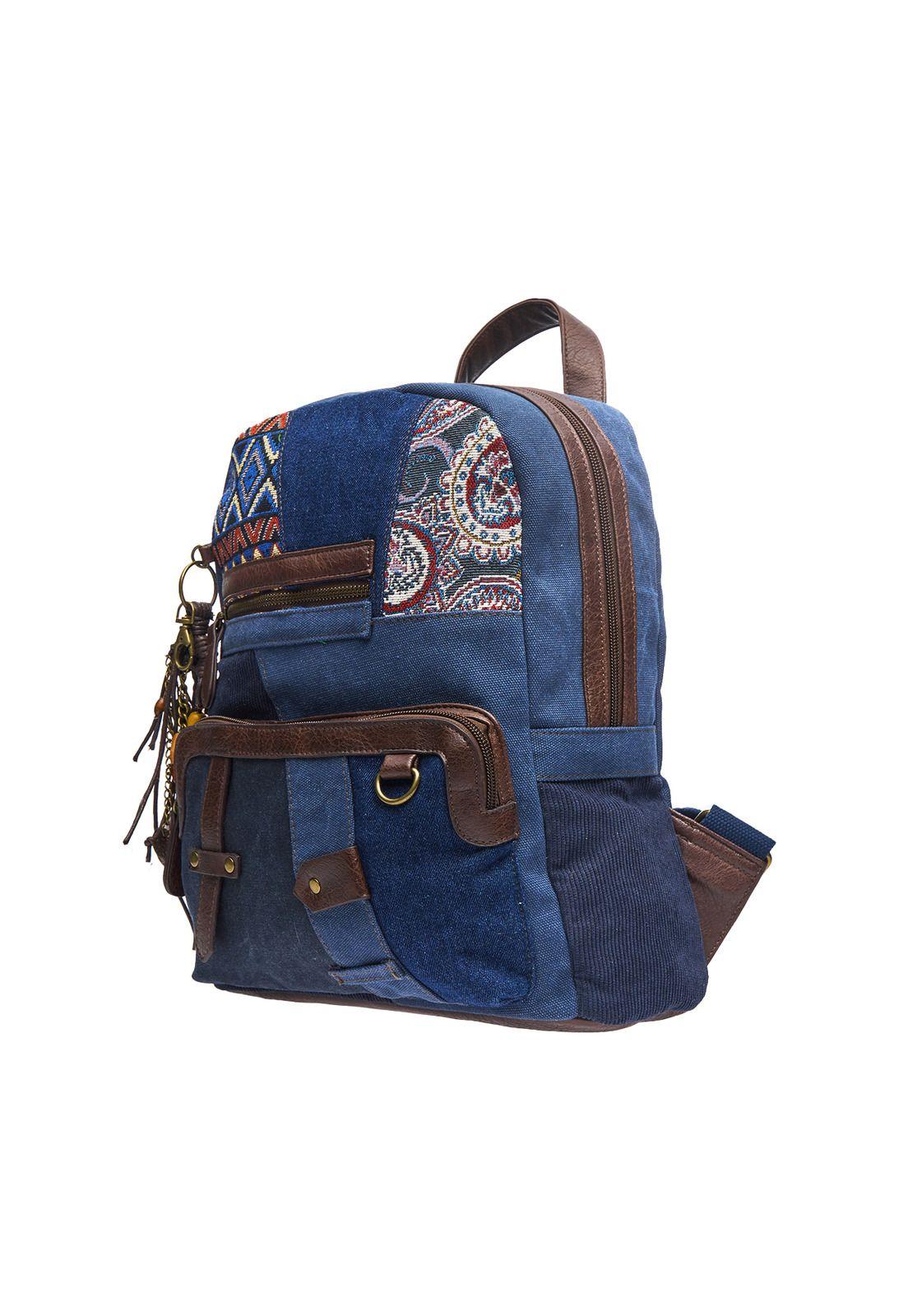 Mochila Mujer Praga Back Azul-1