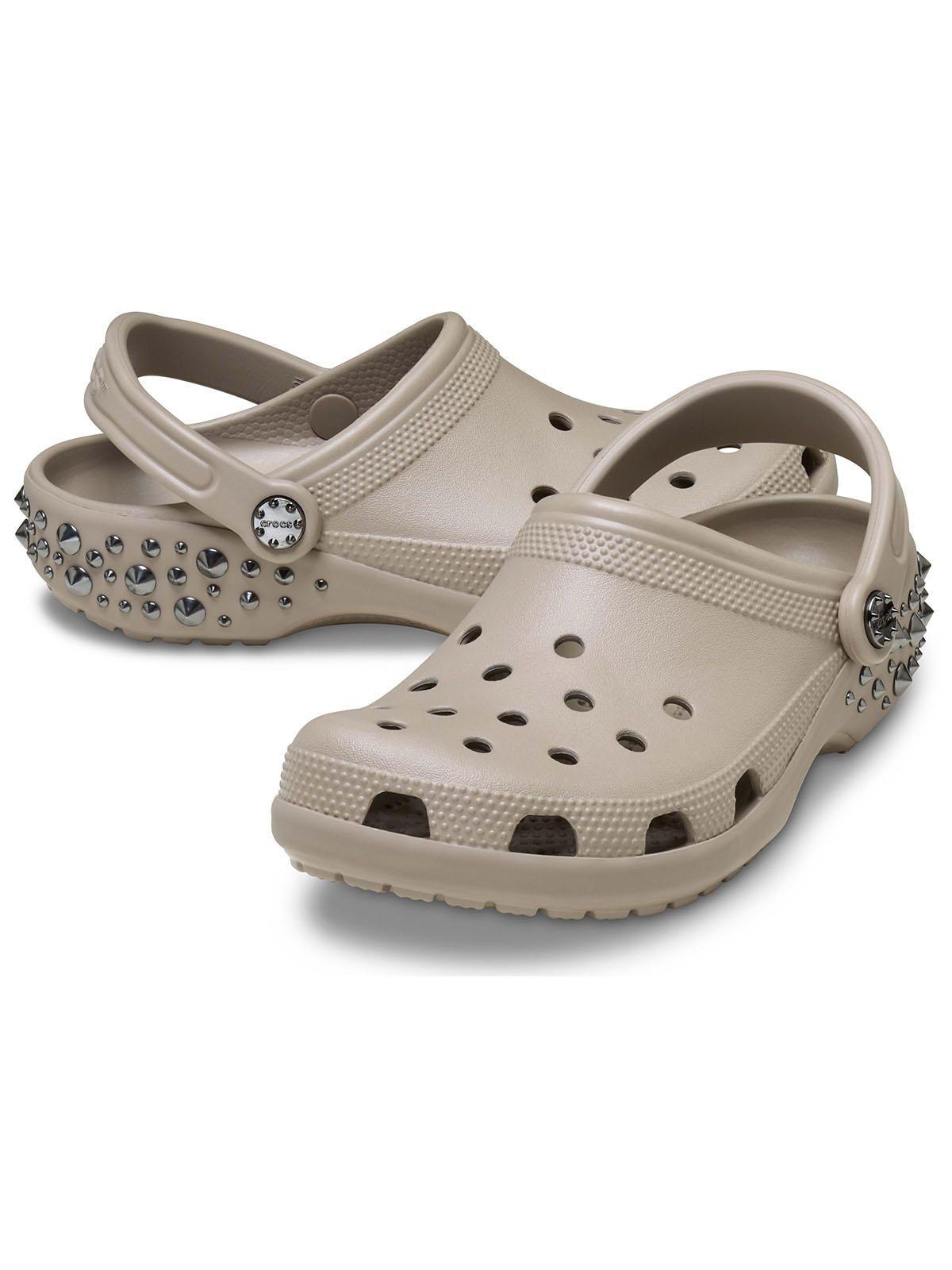 Zueco Crocs Unisex Classic Clog Studded Café-3