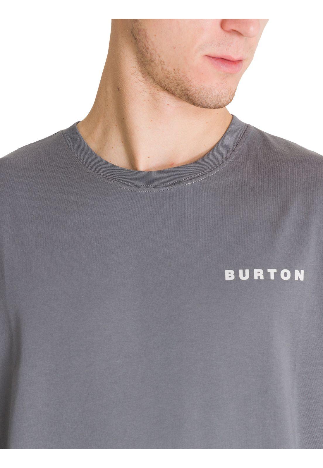 Polera Manga Larga Hombre Mini Chest Logo Gris Burton-4