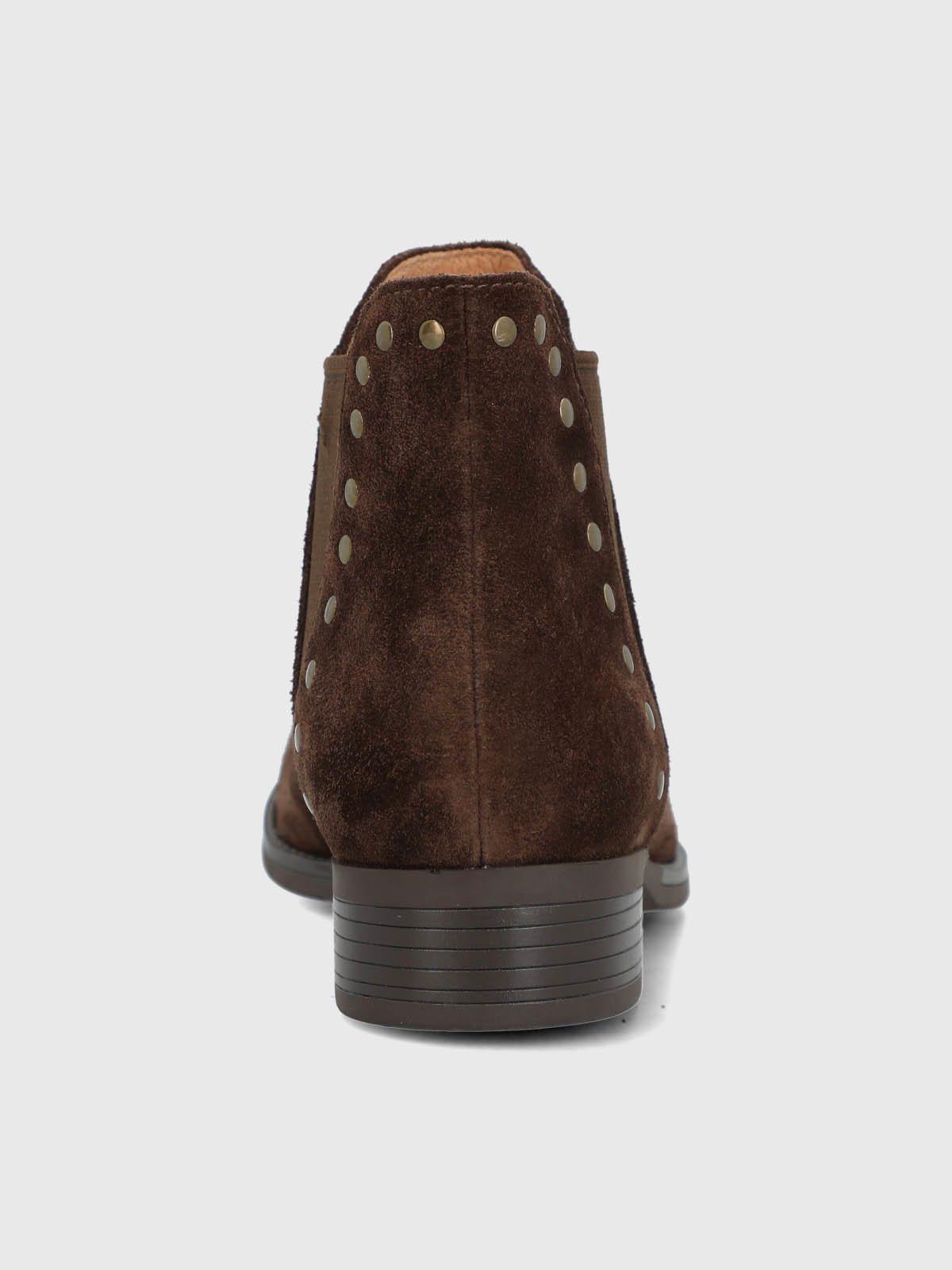 Botin Cuero Alva Café Mujer-6