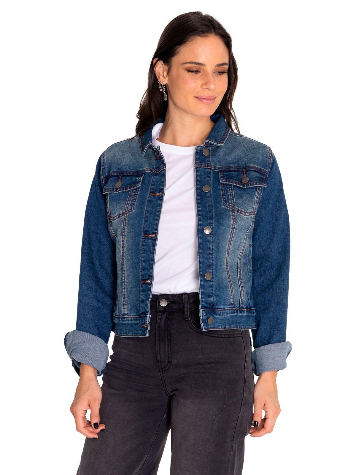 Chaqueta Denim Mujer W Foundation Denim Jacket Rojo-0