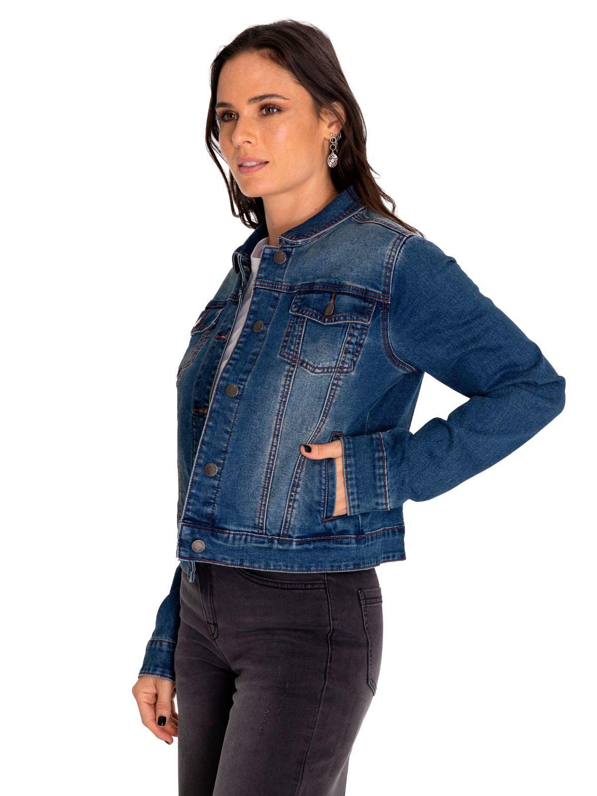 Chaqueta Denim Mujer W Foundation Denim Jacket Rojo-3