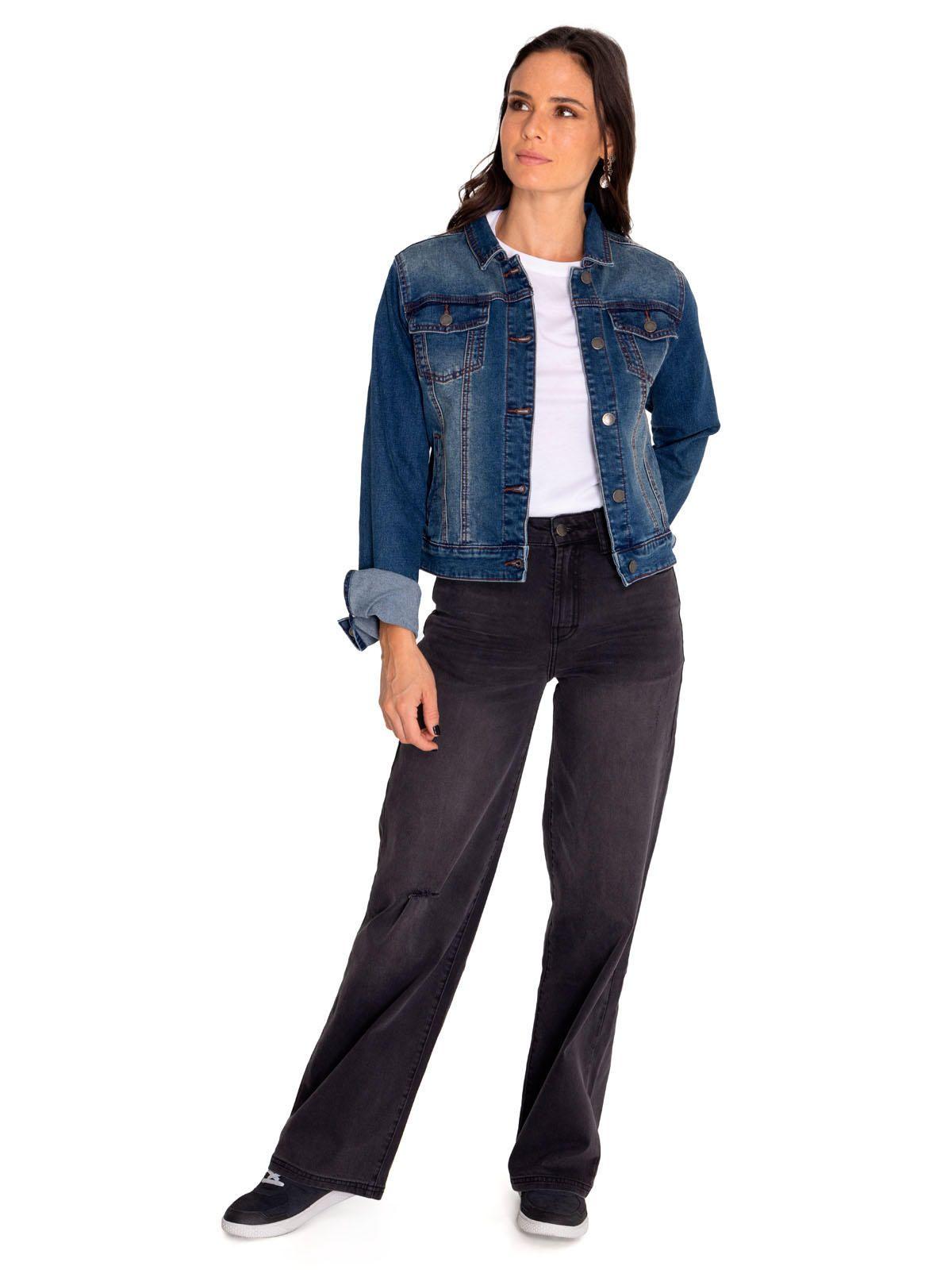 Chaqueta Denim Mujer W Foundation Denim Jacket Rojo-5