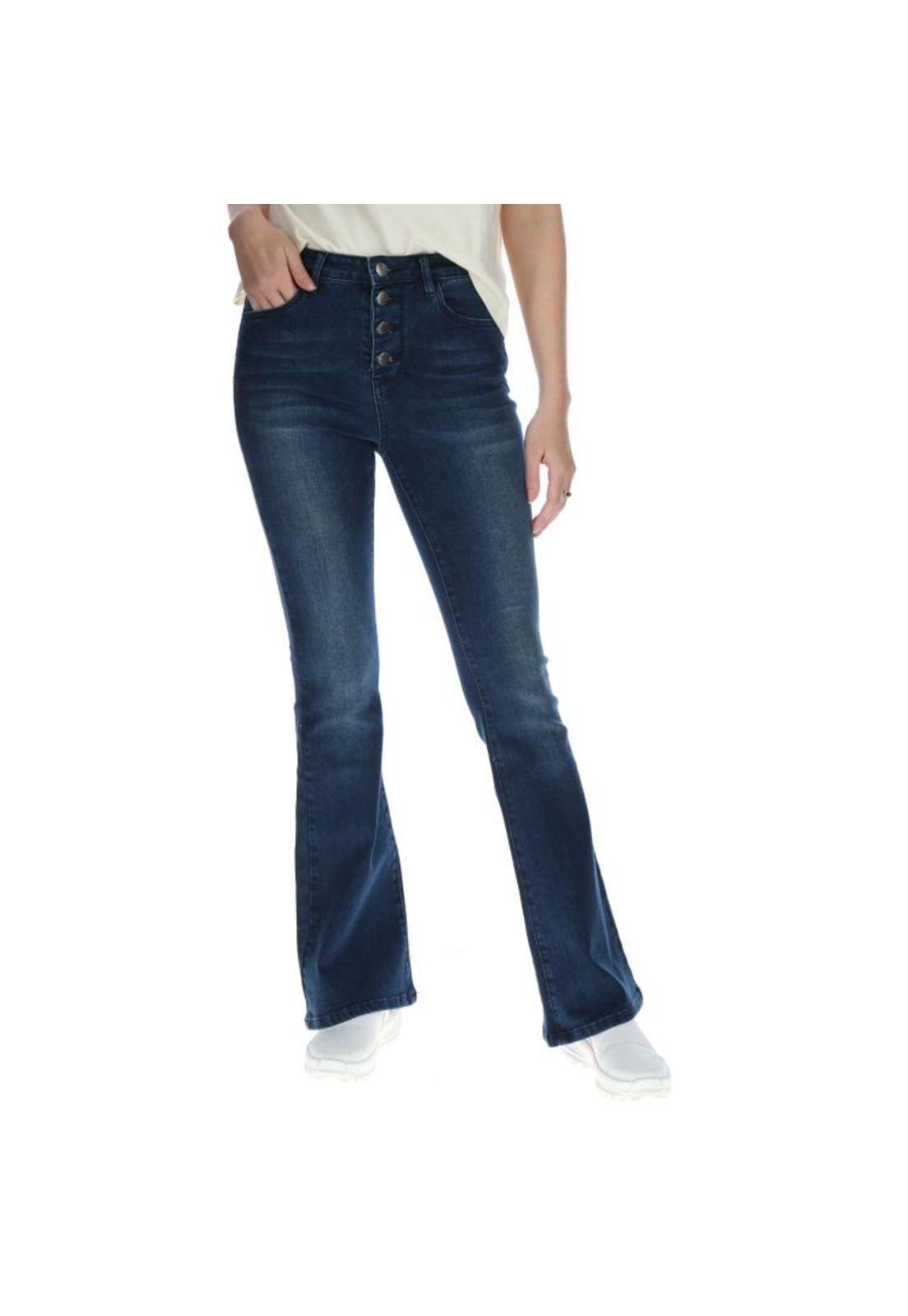 Jeans Mujer High Waist Flare Azul-0
