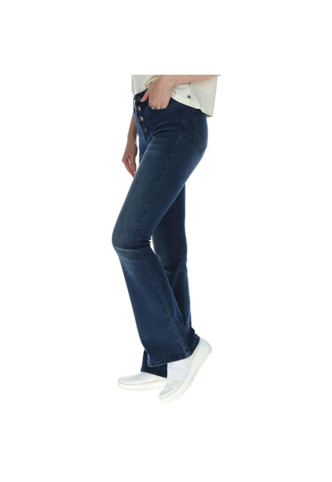 Jeans Mujer High Waist Flare Azul-1