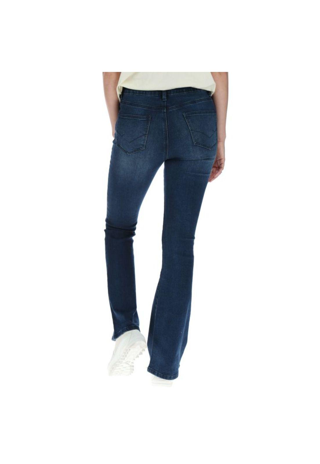 Jeans Mujer High Waist Flare Azul-2