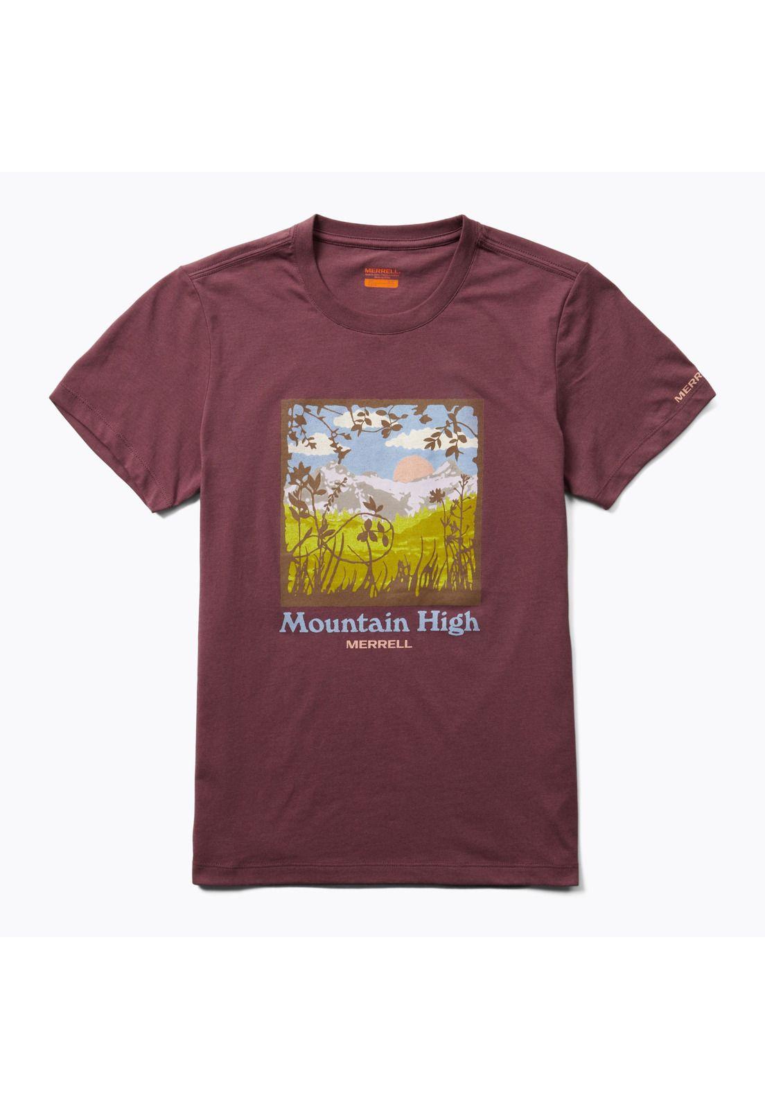 Polera Mujer Mountain High Square Burdeo-0
