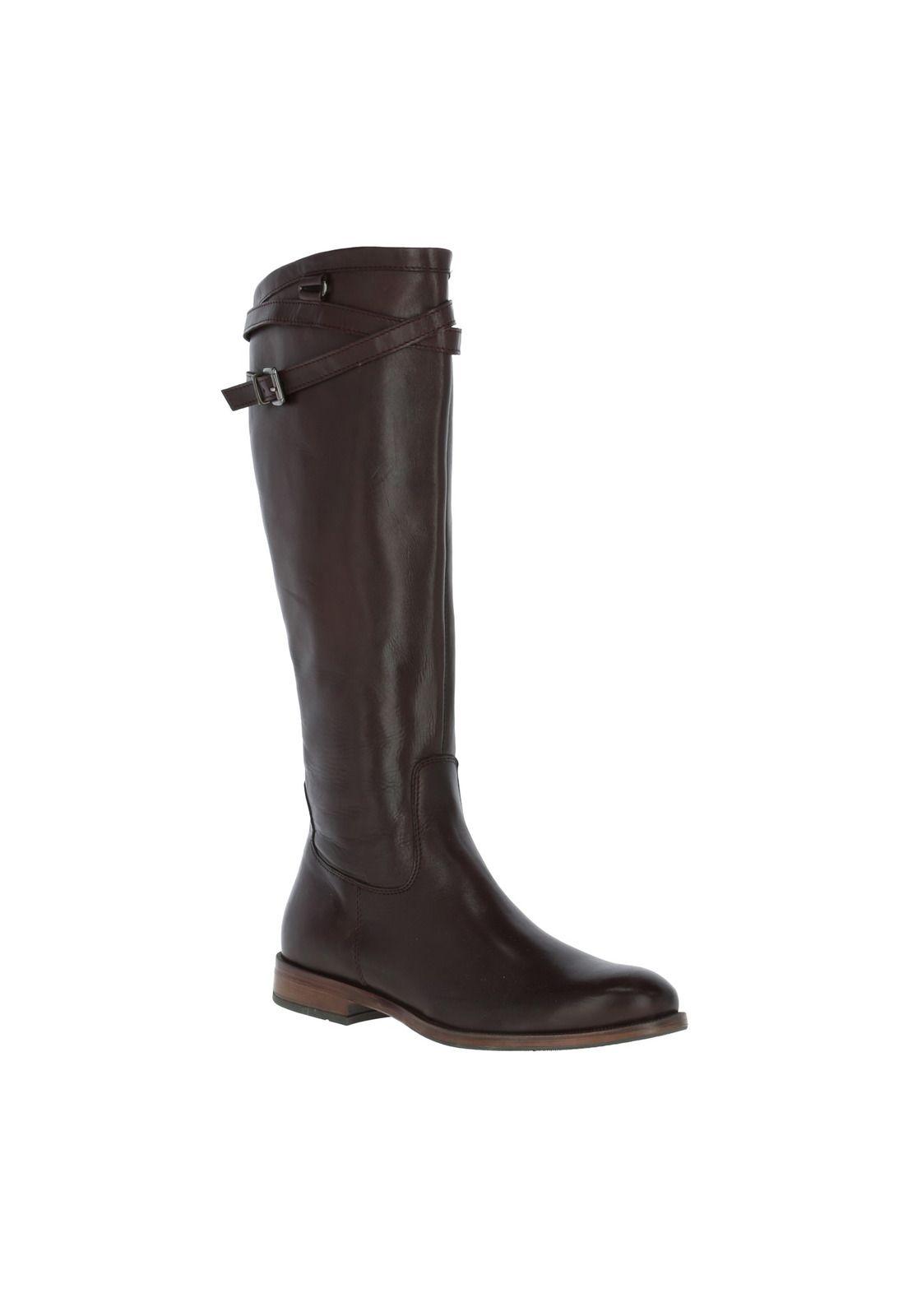 Bota Cuero Lula Chocolate Mujer-0