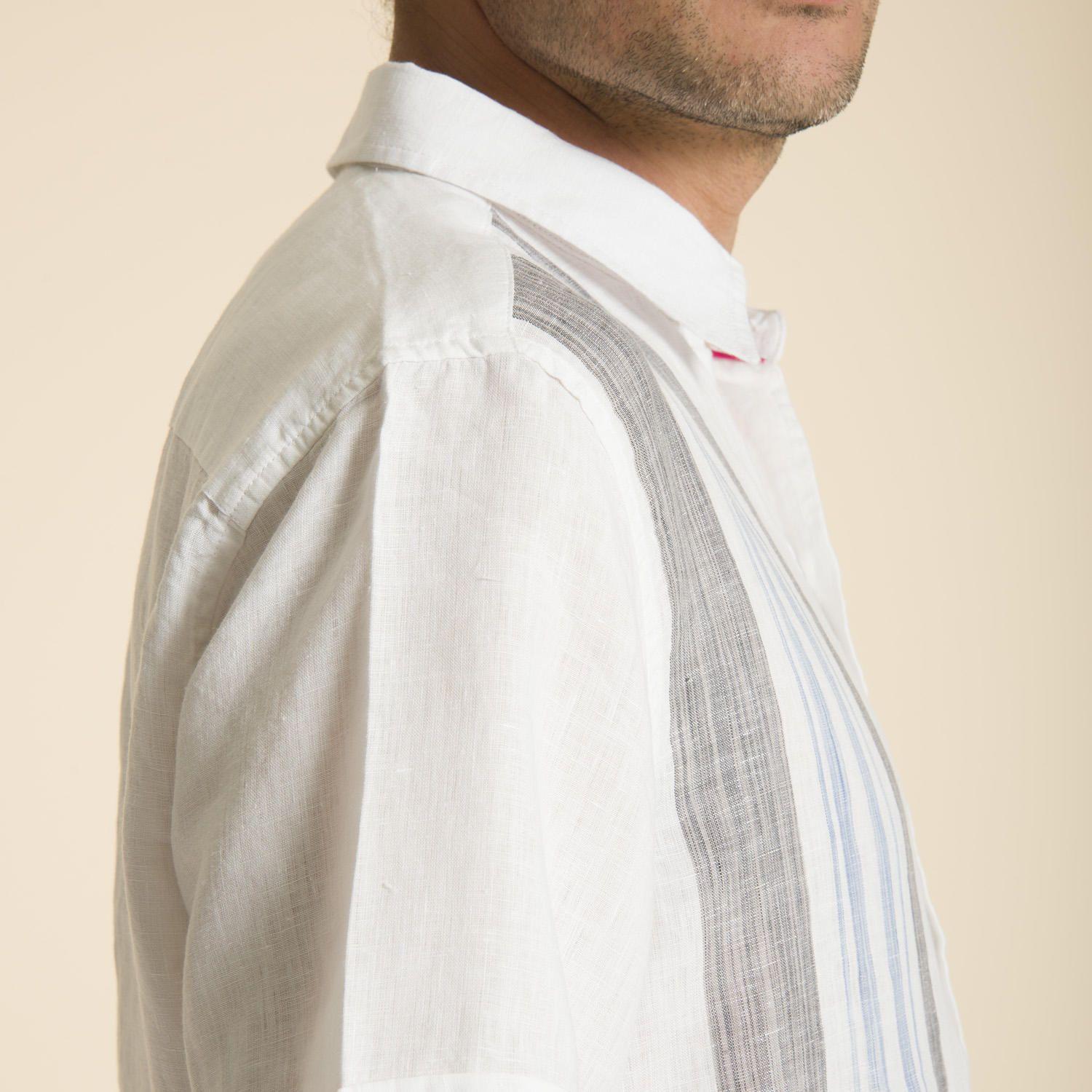 Camisa Front Stripe Blanco Rockford-4