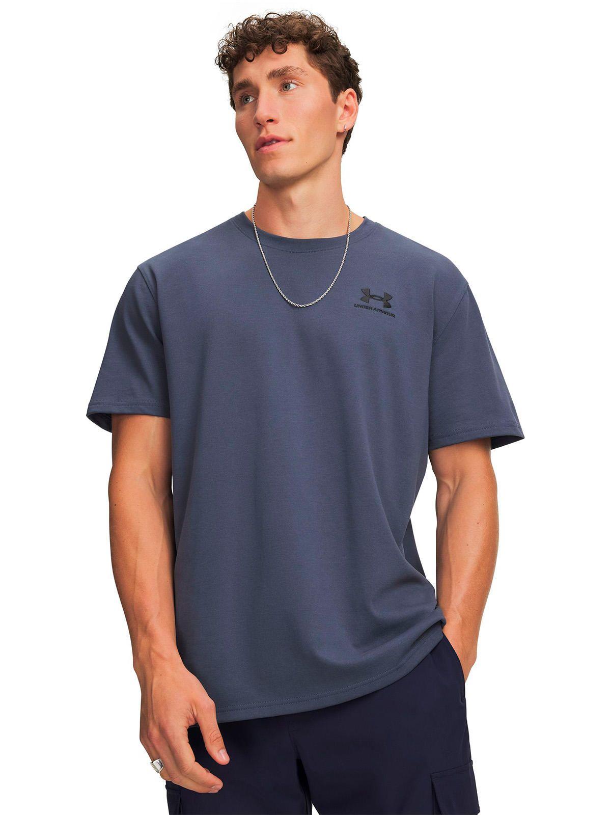 Polera manga corta Logo Heavyweight gris Hombre-0