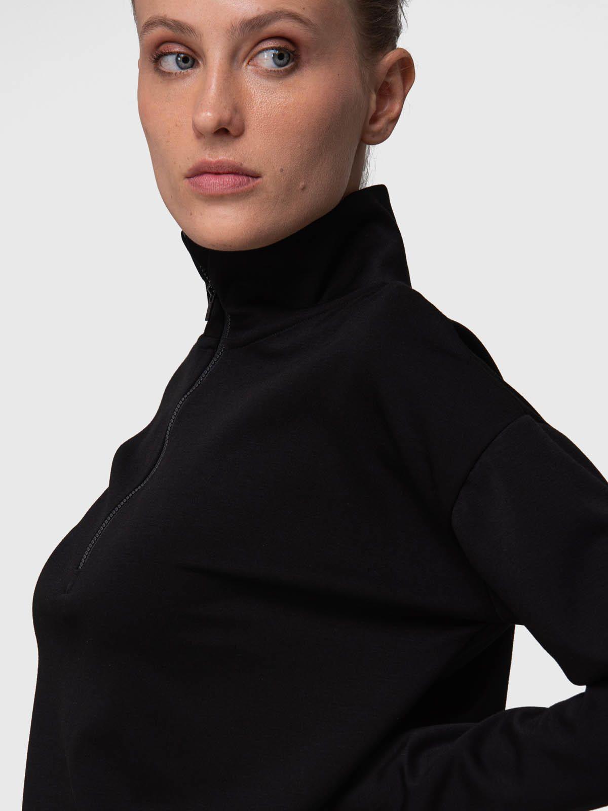 Poleron Mujer Half Zip Toledo Rec Negro-3