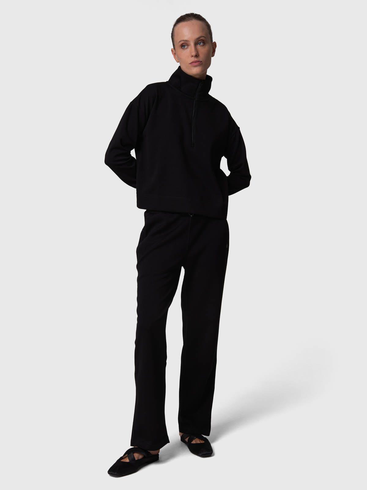 Poleron Mujer Half Zip Toledo Rec Negro-4