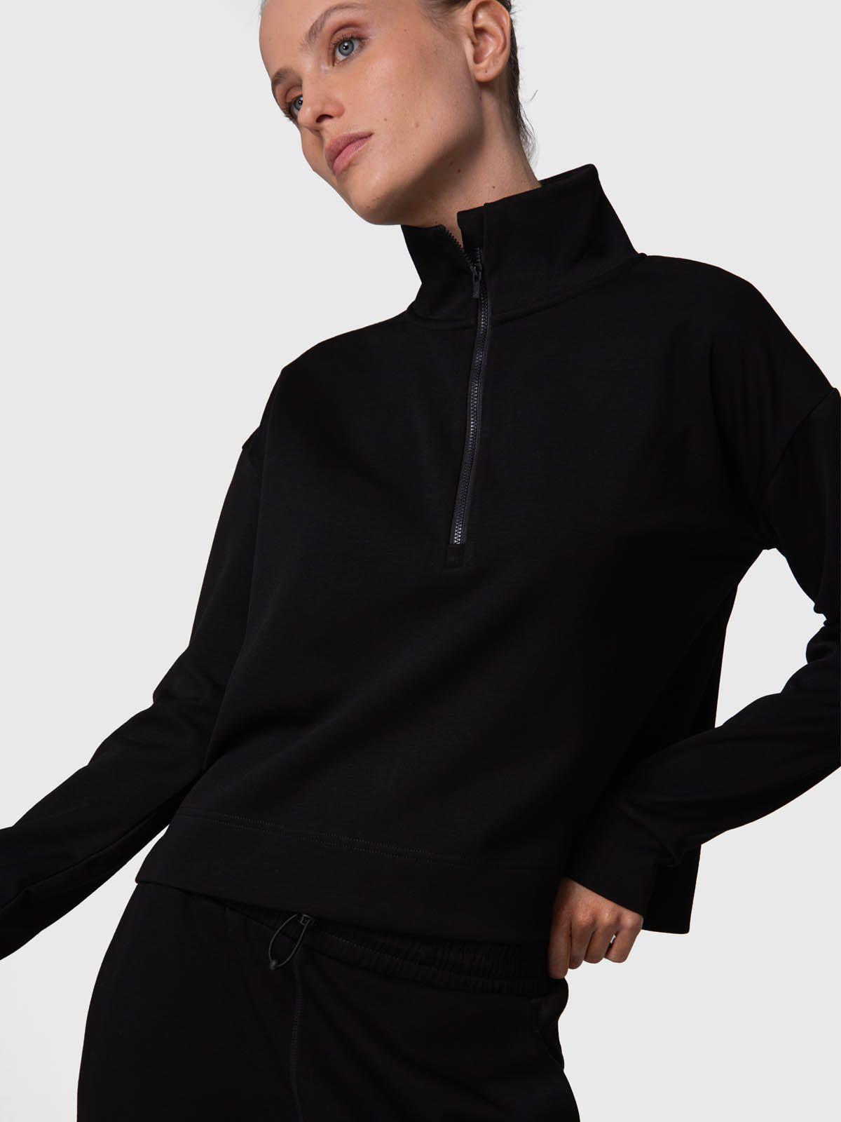 Poleron Mujer Half Zip Toledo Rec Negro-0