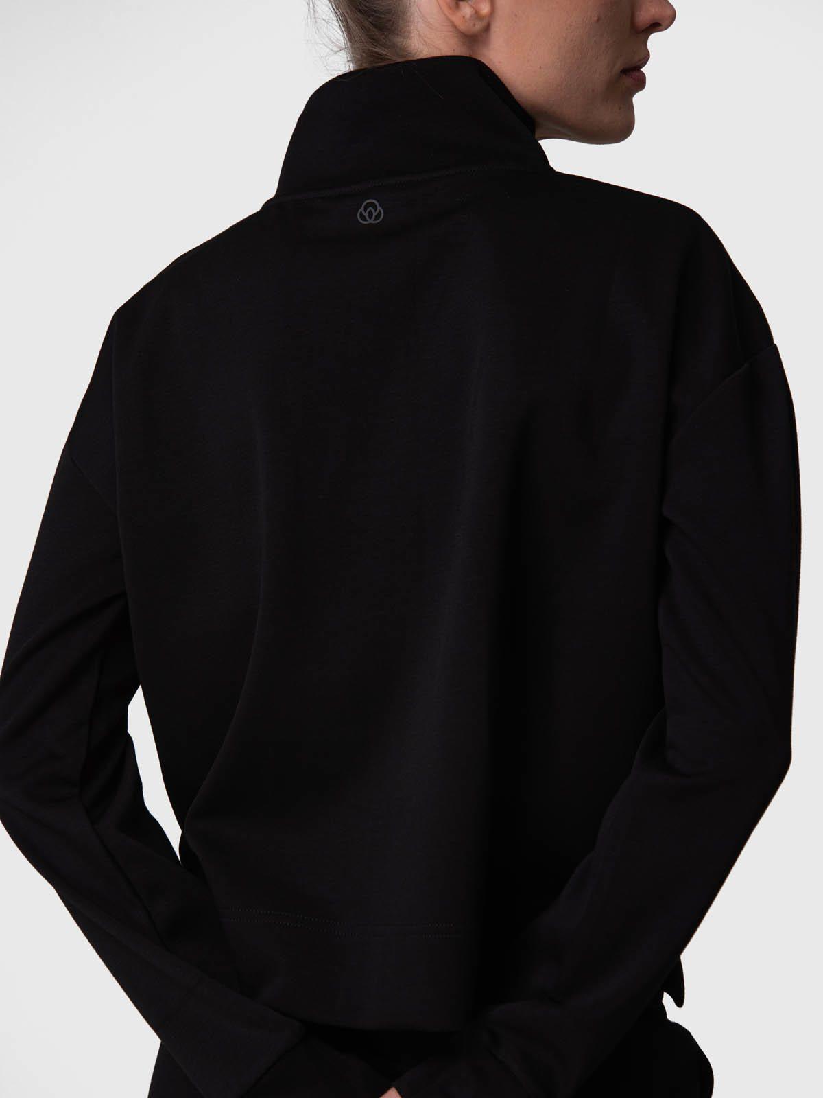 Poleron Mujer Half Zip Toledo Rec Negro-1