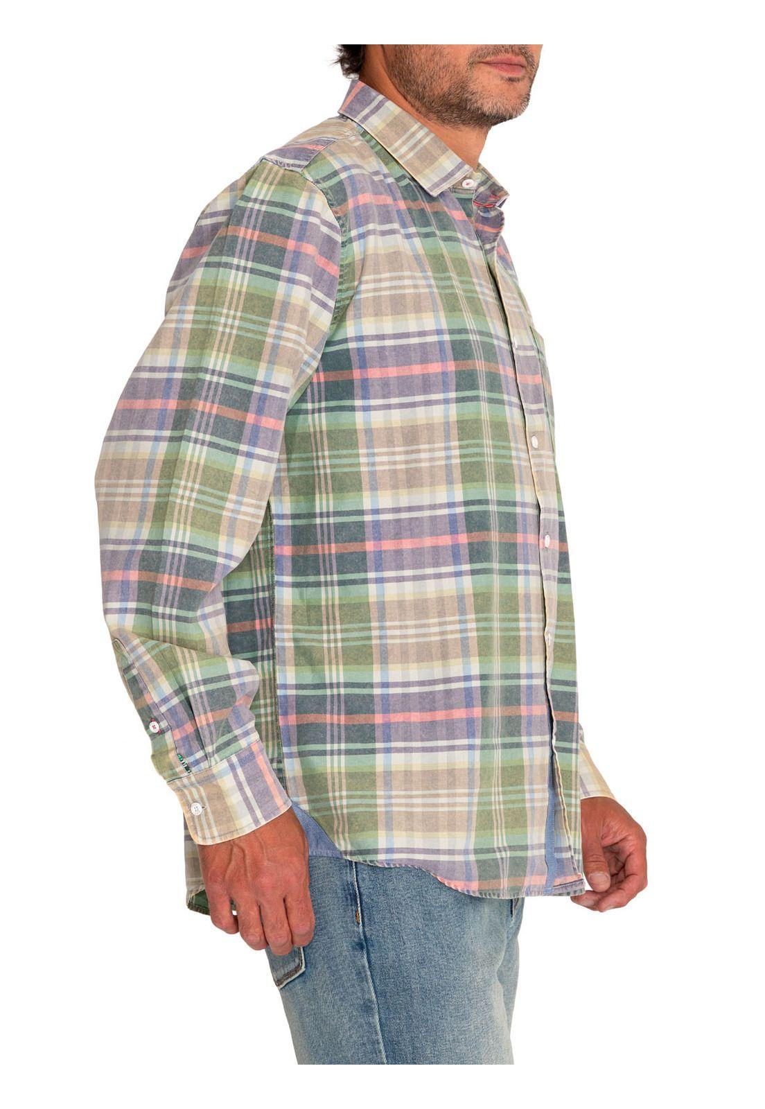 Camisa Algodón Orgánico Hombre Arbed Verde-5