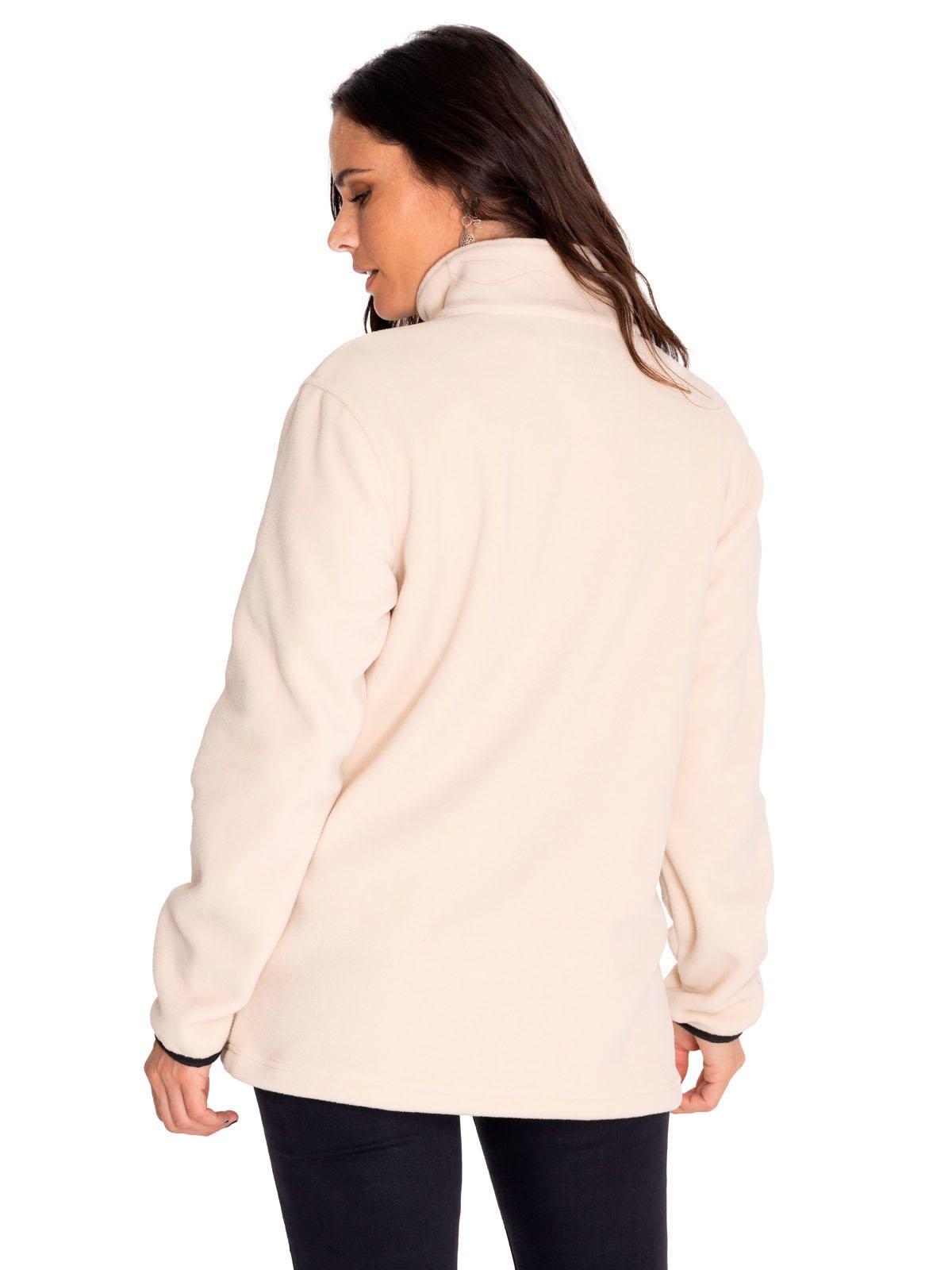 Polar Mujer W Polar Fleece Half Snap Beige/Crudo-3