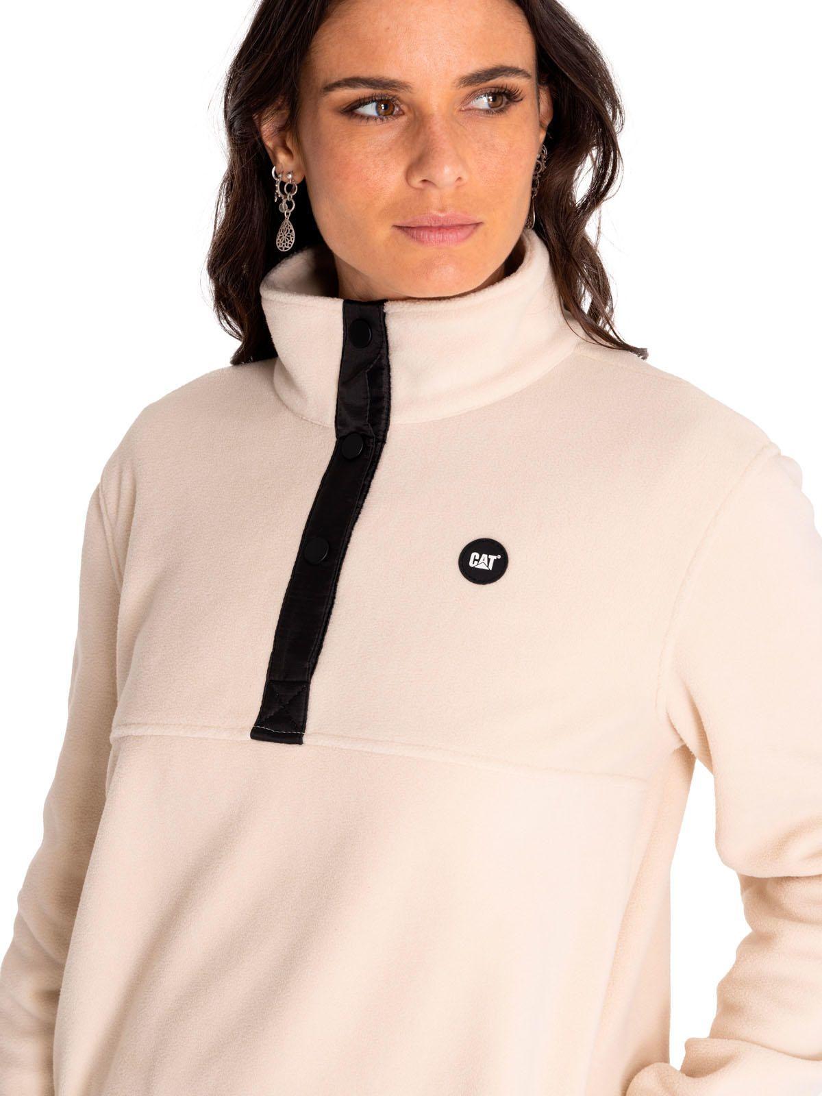 Polar Mujer W Polar Fleece Half Snap Beige/Crudo-4