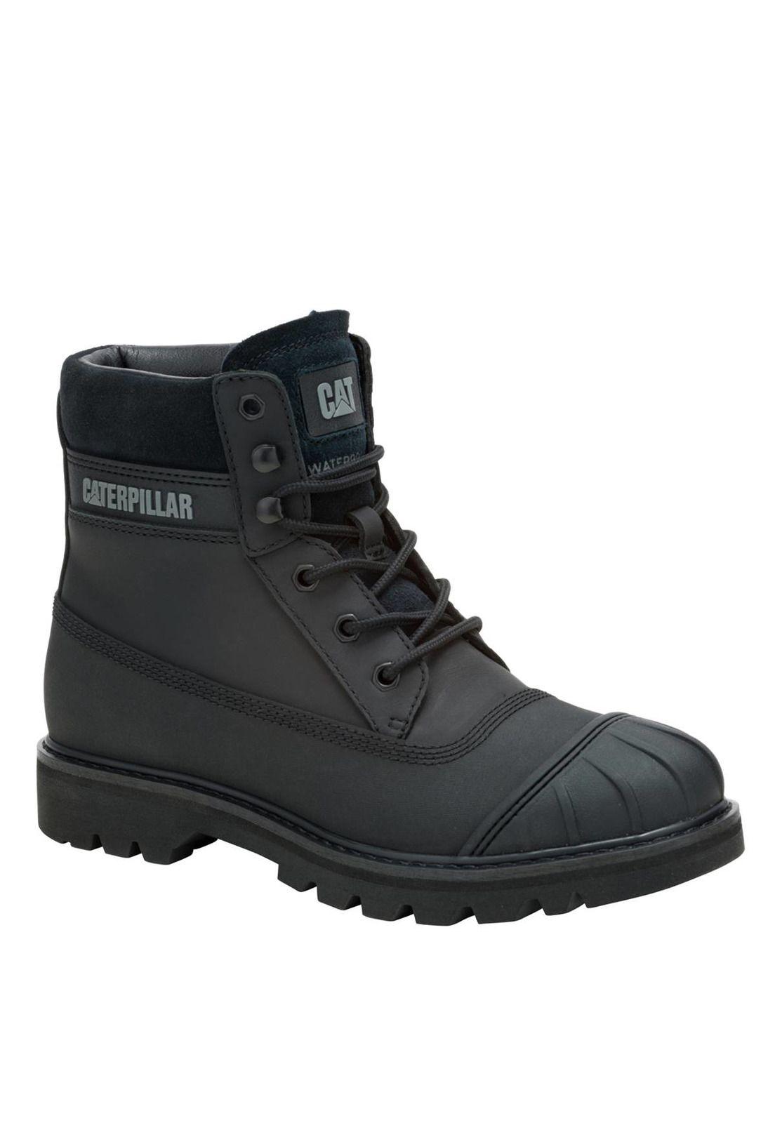 Botin Impermeable Cuero Mujer Colorado Galosh Negro-0